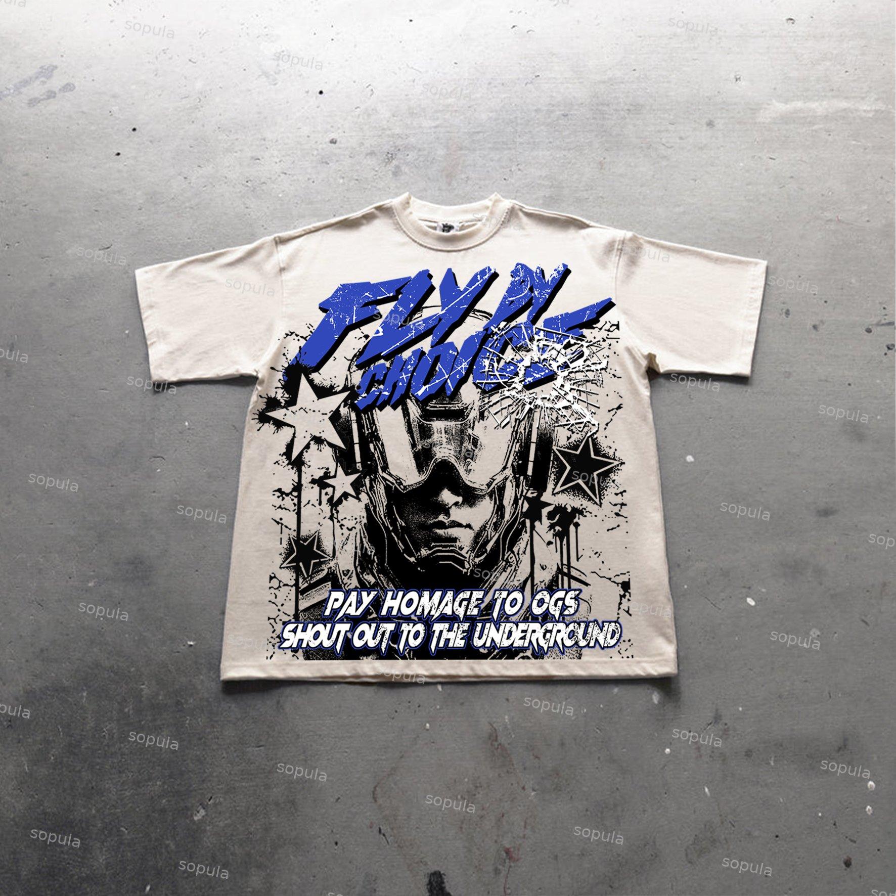 Fly By Choice Graphic Print Cotton T-Shirt Product Image