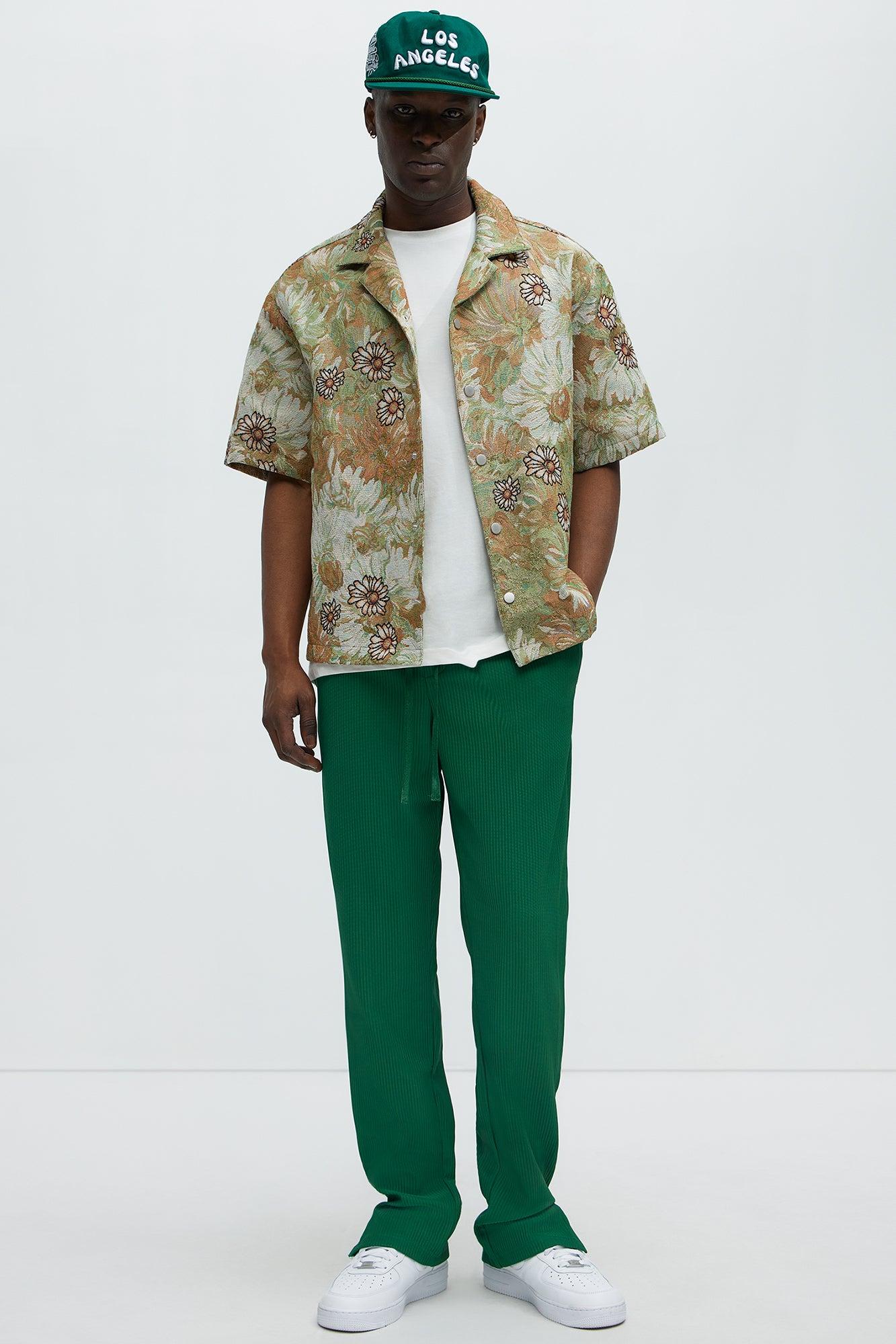 Show Up Slim Slit Pants - Green Product Image