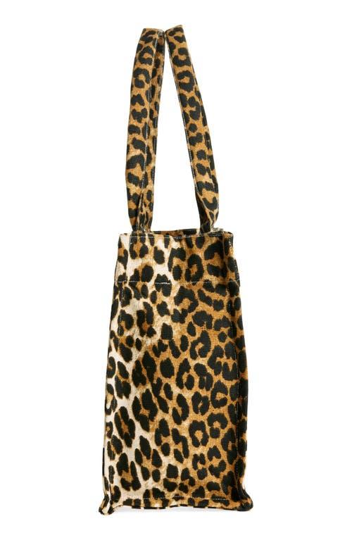 large leopard-print canvas tote bag Product Image
