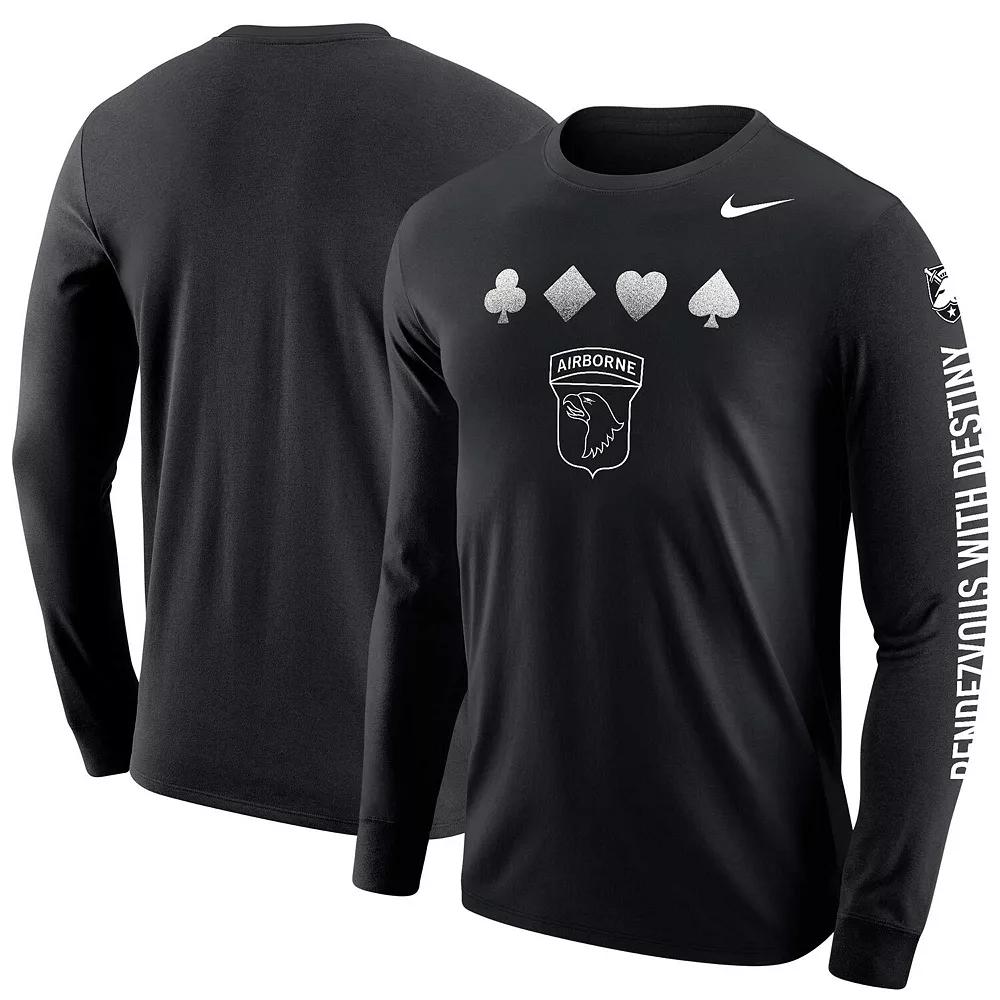 Men's Nike Black Army Black Knights 2024 Rivalry Collection Suits Long Sleeve T-Shirt, Size: Small, Nc2 Black Product Image