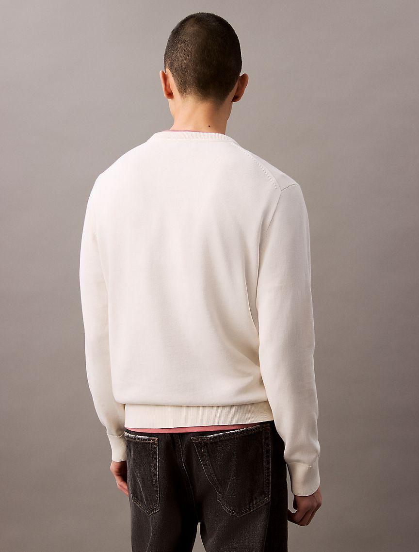 Smooth Cotton Monogram Logo Sweater Product Image