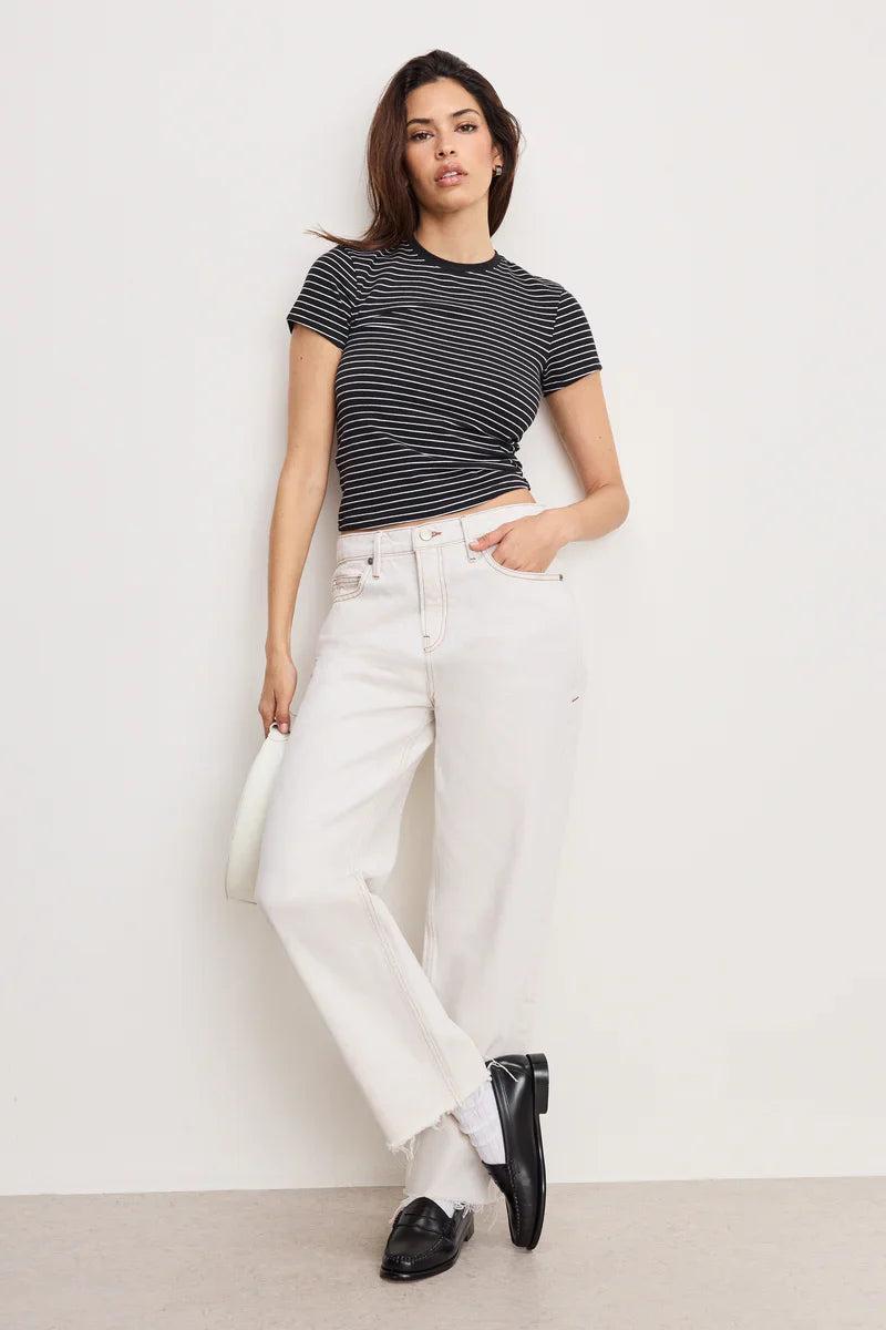 Good American | Good Standard Straight Jeans PEARL001 Product Image