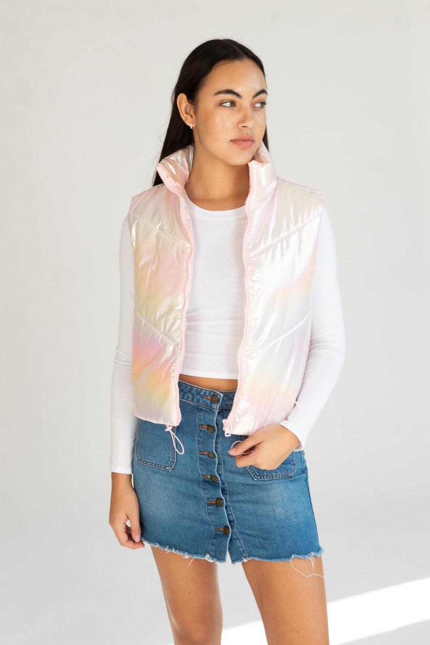 Iridescent Puffer Vest Product Image