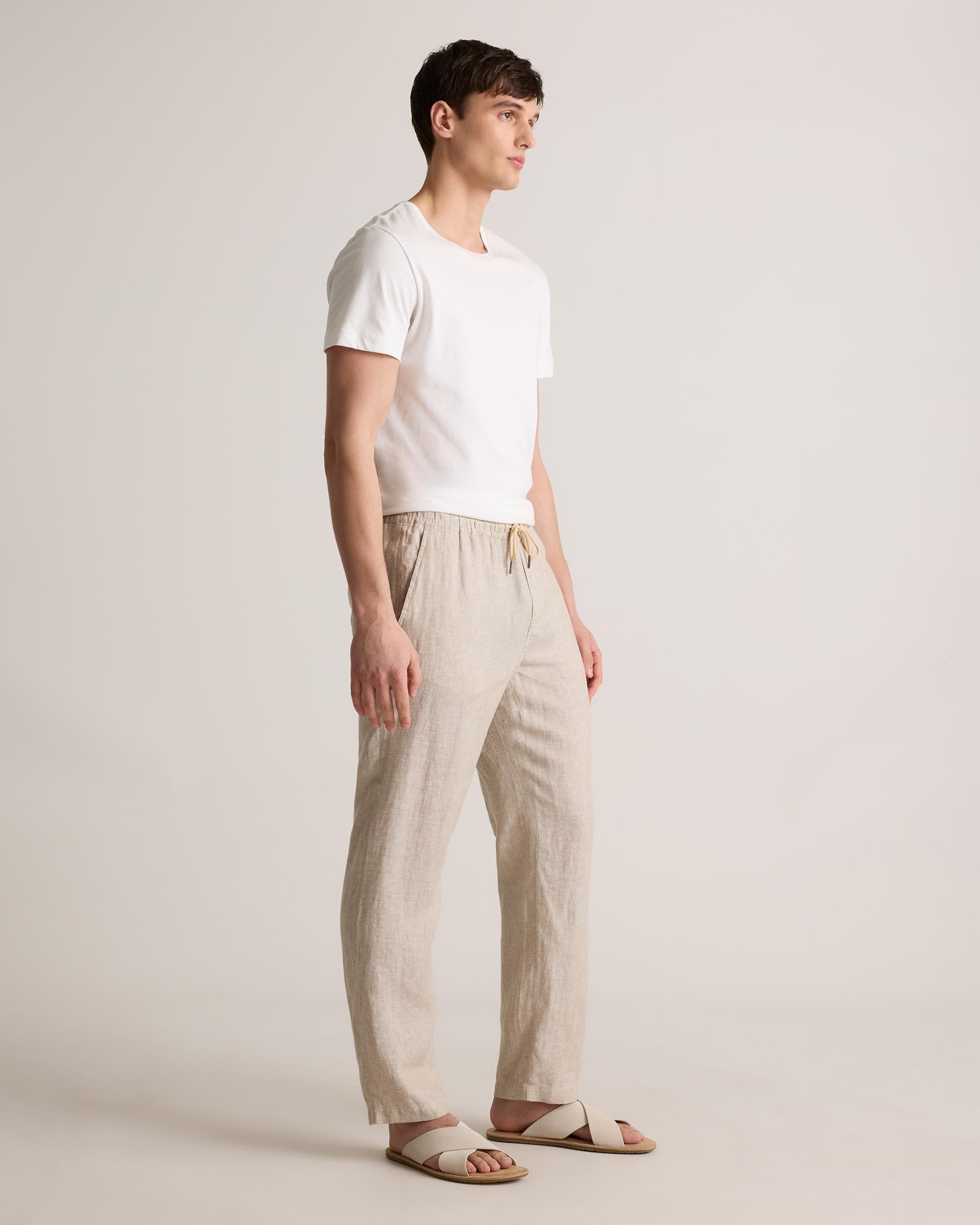 Quince | Men's 100% European Linen Drawstring Beach Pants Product Image