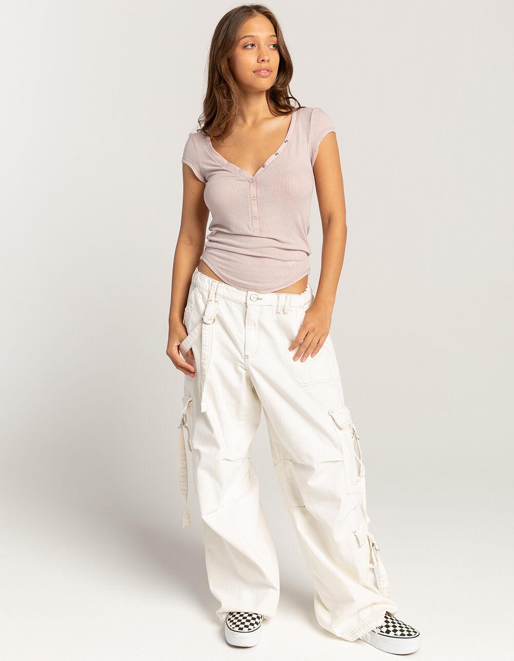 BDG Urban Outfitters Everyday Womens Snap Henley - PETAL Product Image