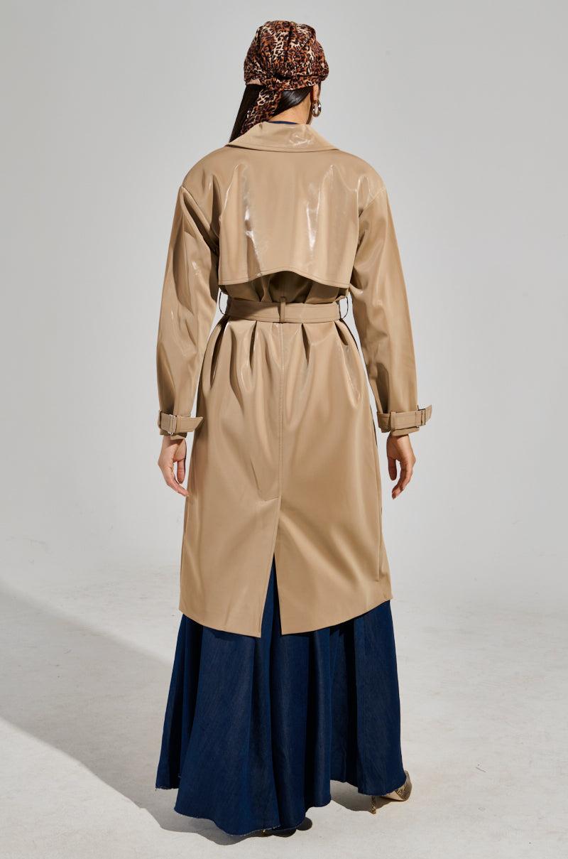 LEAH LO LIQUID VELVET TRENCH Product Image