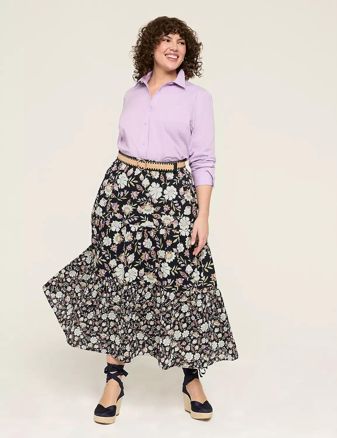 Tiered Maxi Skirt Product Image