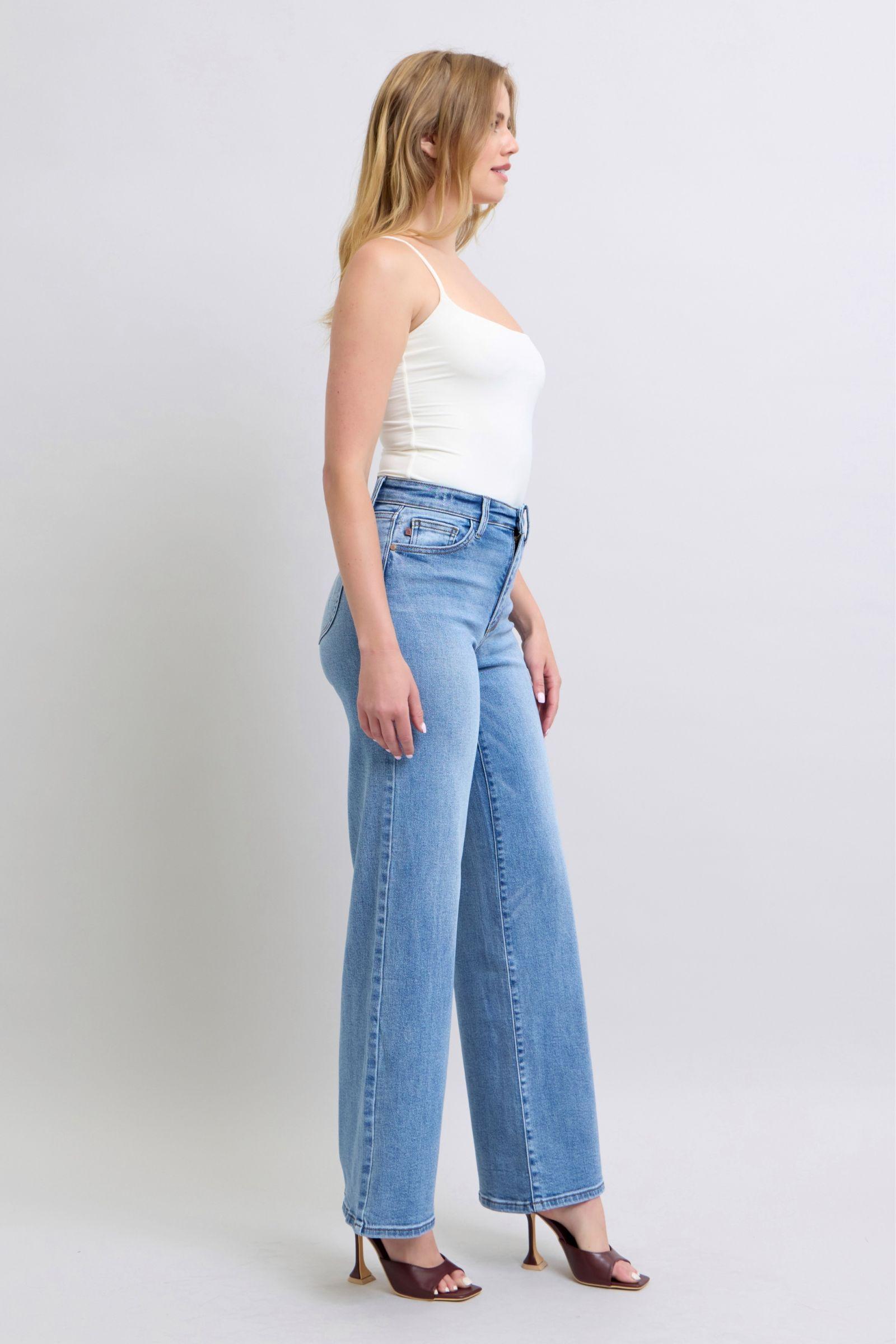 Angie Hi-Rise Wide Leg Judy Blue Jeans - ONLINE EXCLUSIVE! Product Image