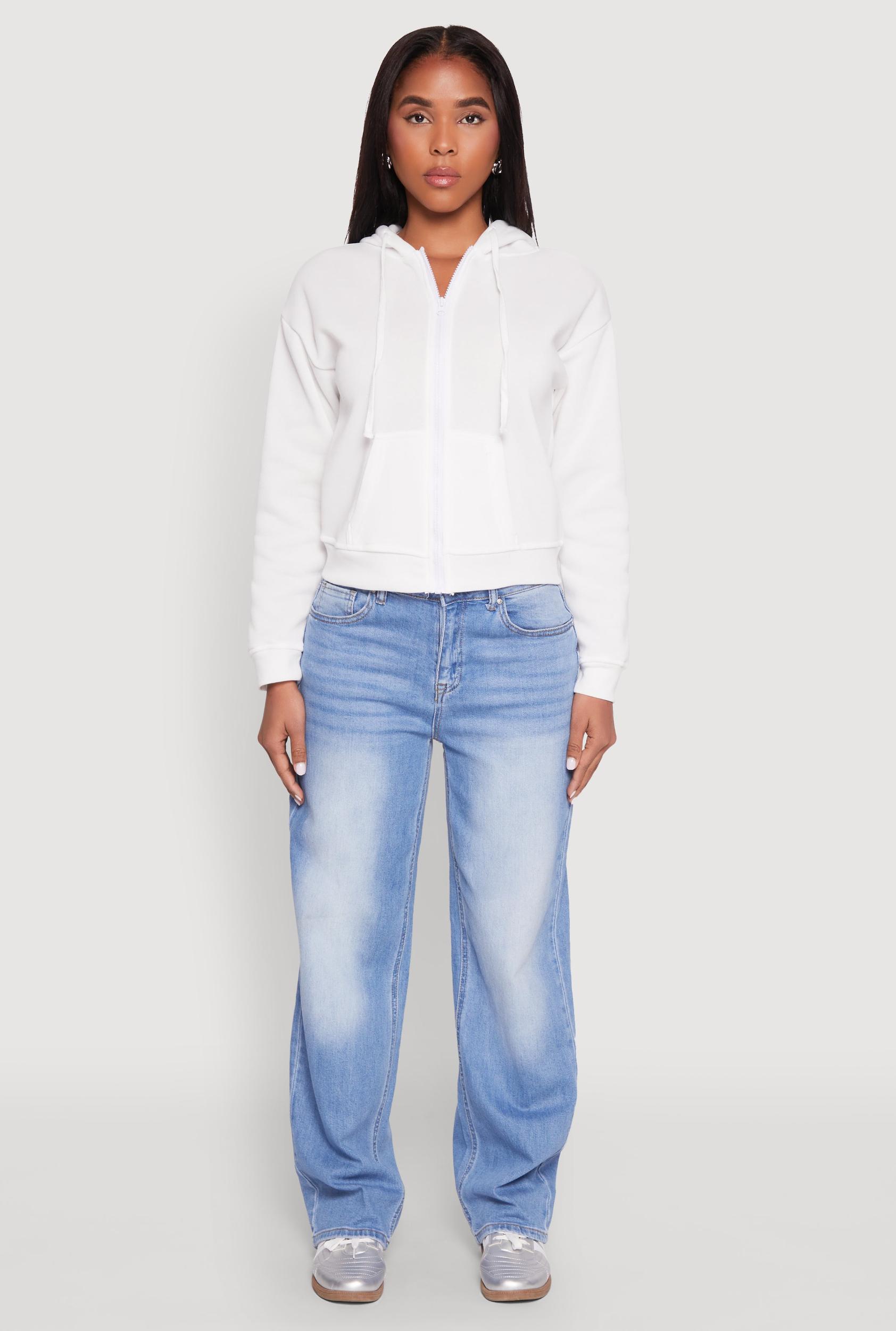 Womens Fleece Lined Zip Front Hoodie Product Image