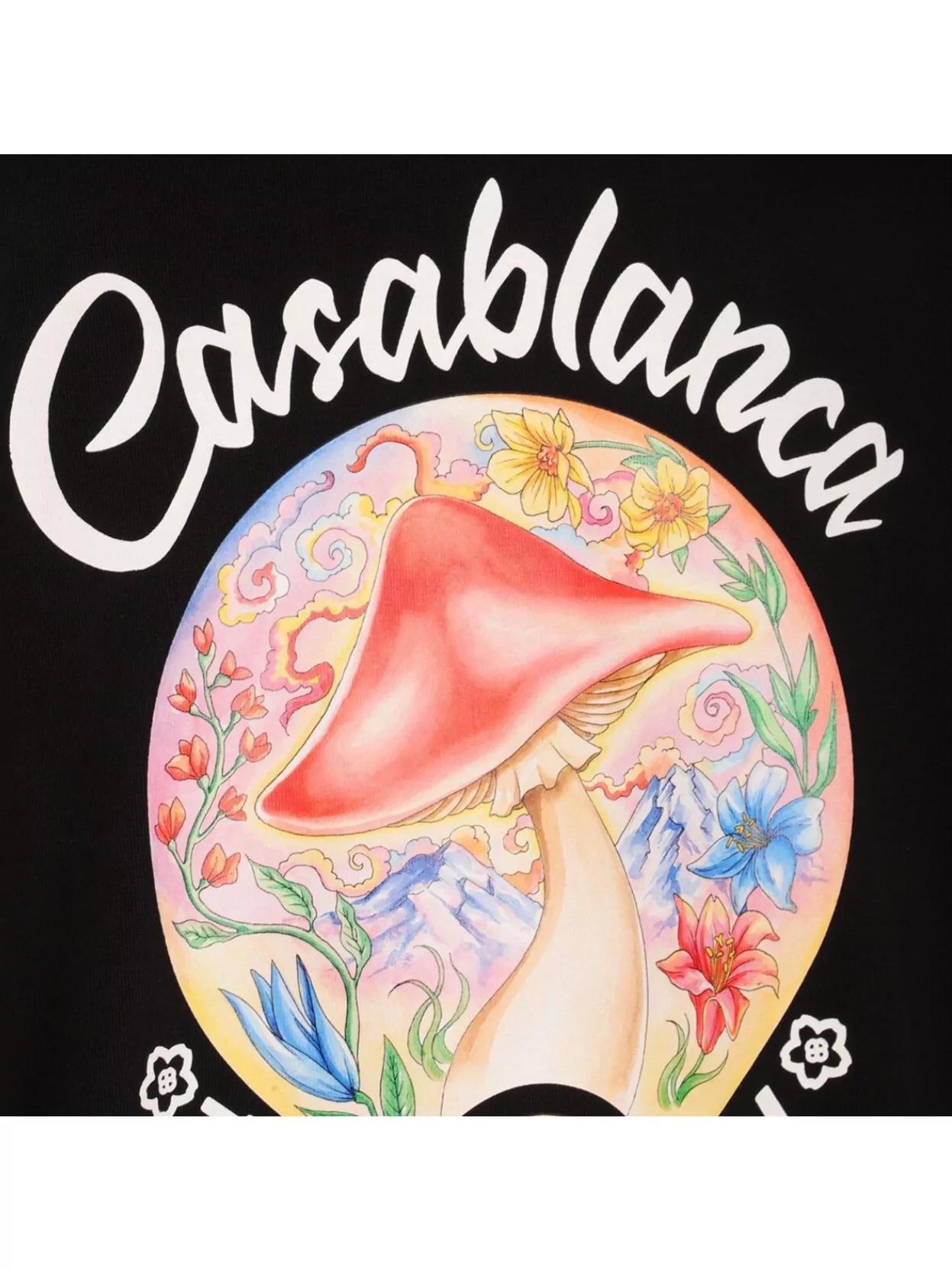 Black Mushroom Emblem T-shirt Product Image