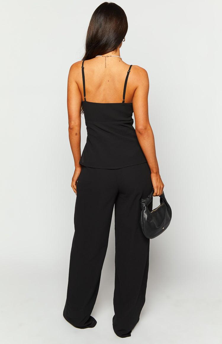 Rune Black Chiffon Jumpsuit Product Image