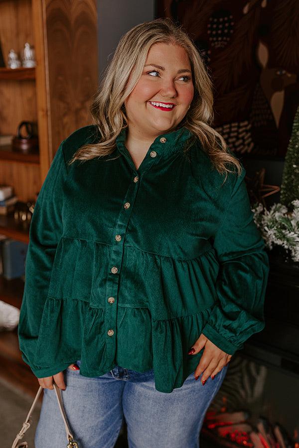 Sonoma Sways Shift Top in Hunter Green Curves Product Image