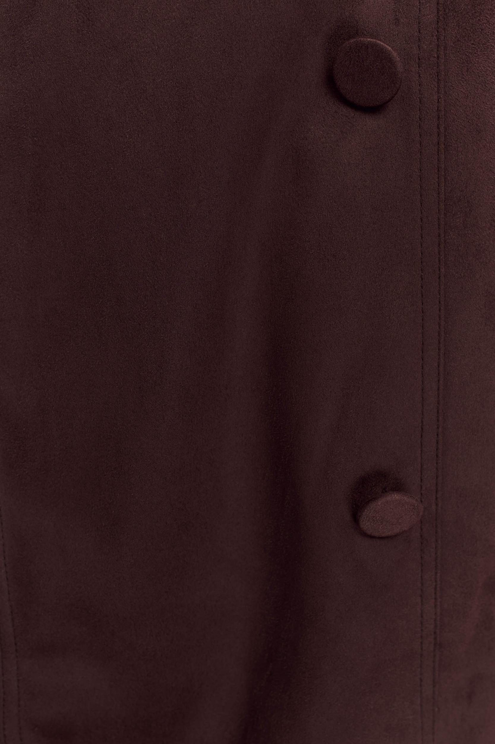 Marc Faux Suede Coat - Cocoa Chocolate Product Image
