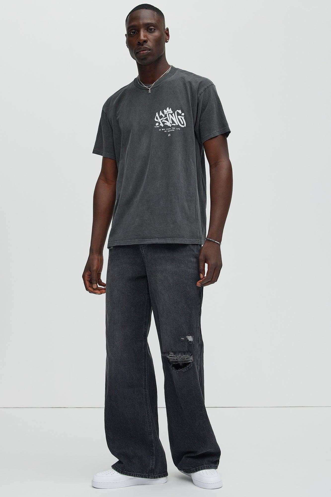 Heart Of A King Short Sleeve Tee - Black Product Image