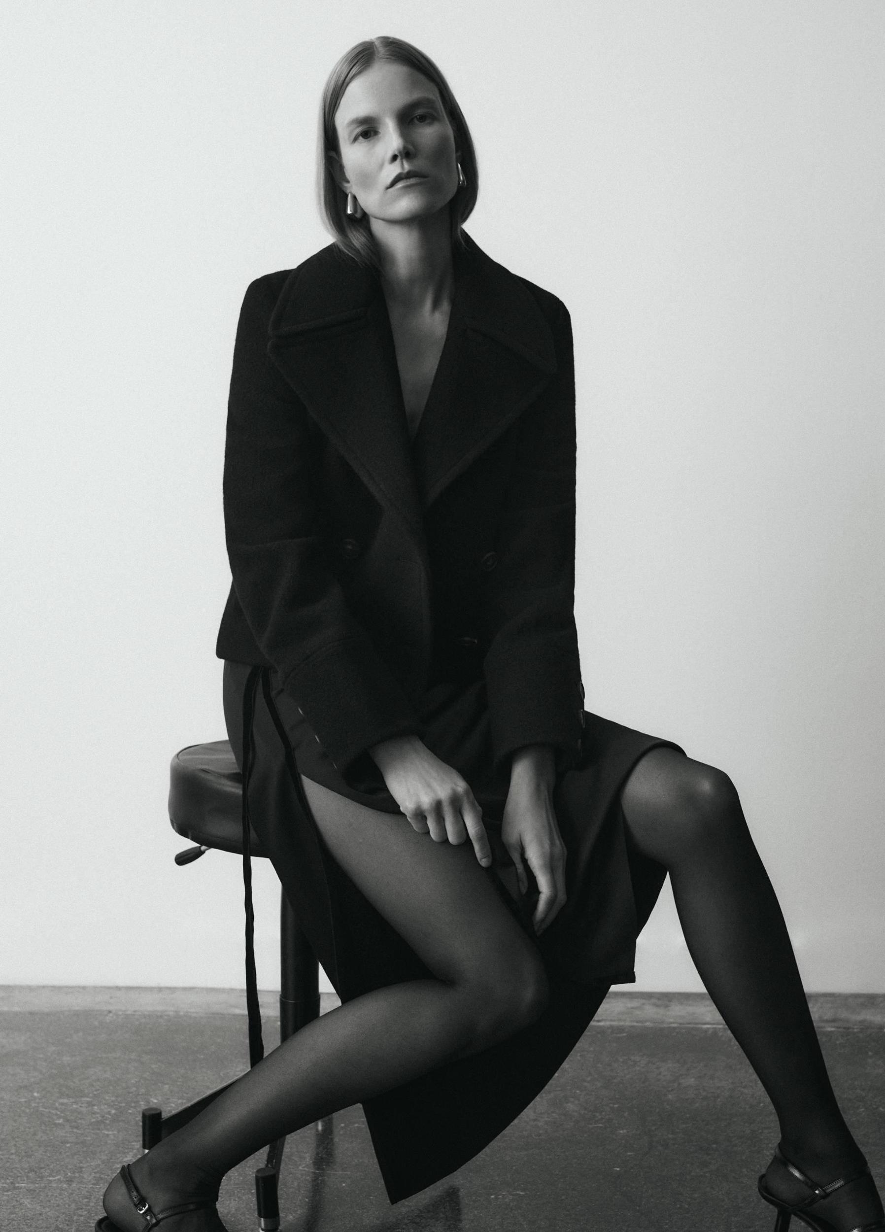 Italian Wool Cropped Peacoat Product Image