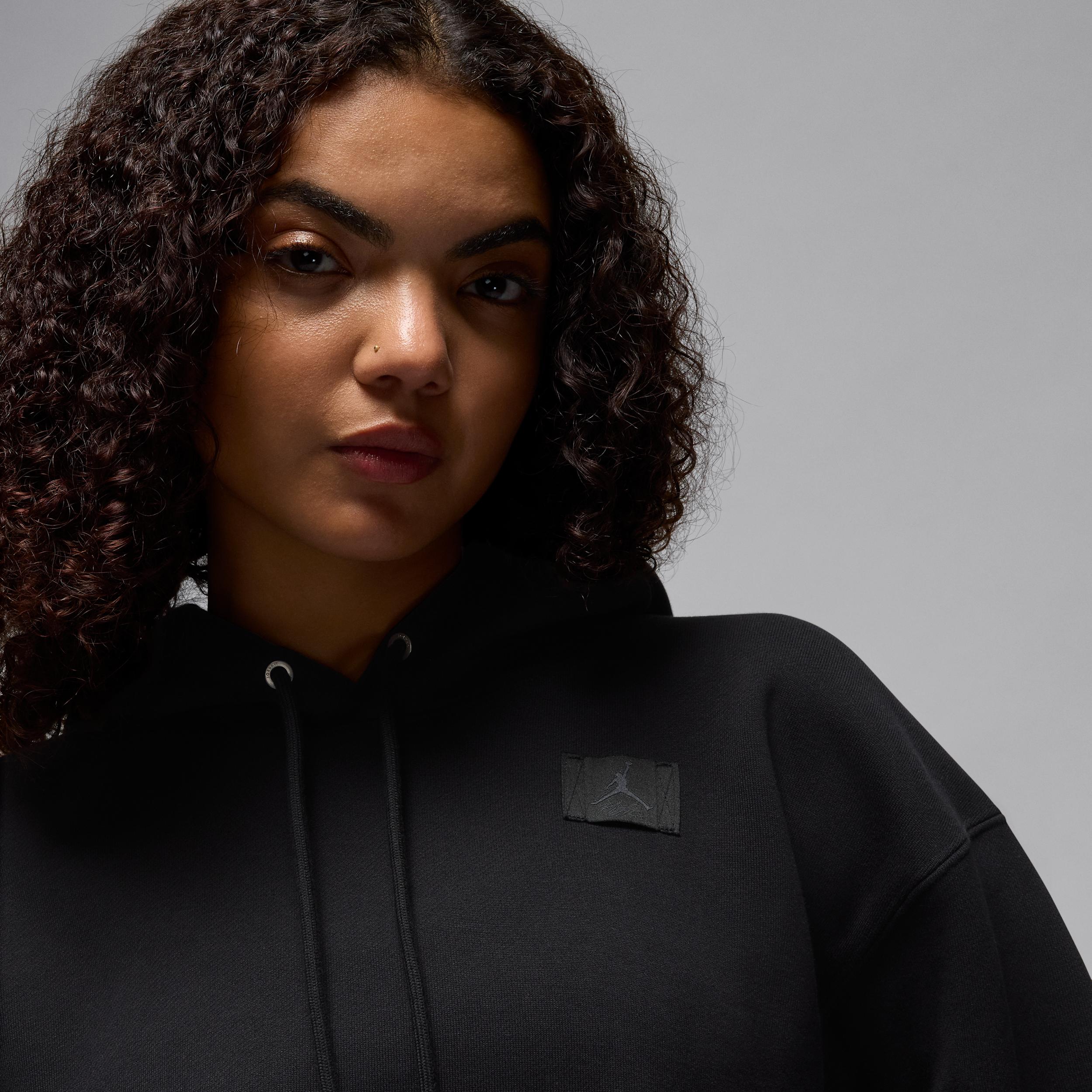 Women's Jordan Flight Fleece Satin-Lined Pullover Hoodie Product Image