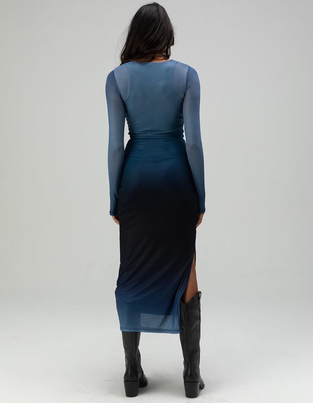 JJXX Rosa Womens Mesh Maxi Dress - BLUE Product Image