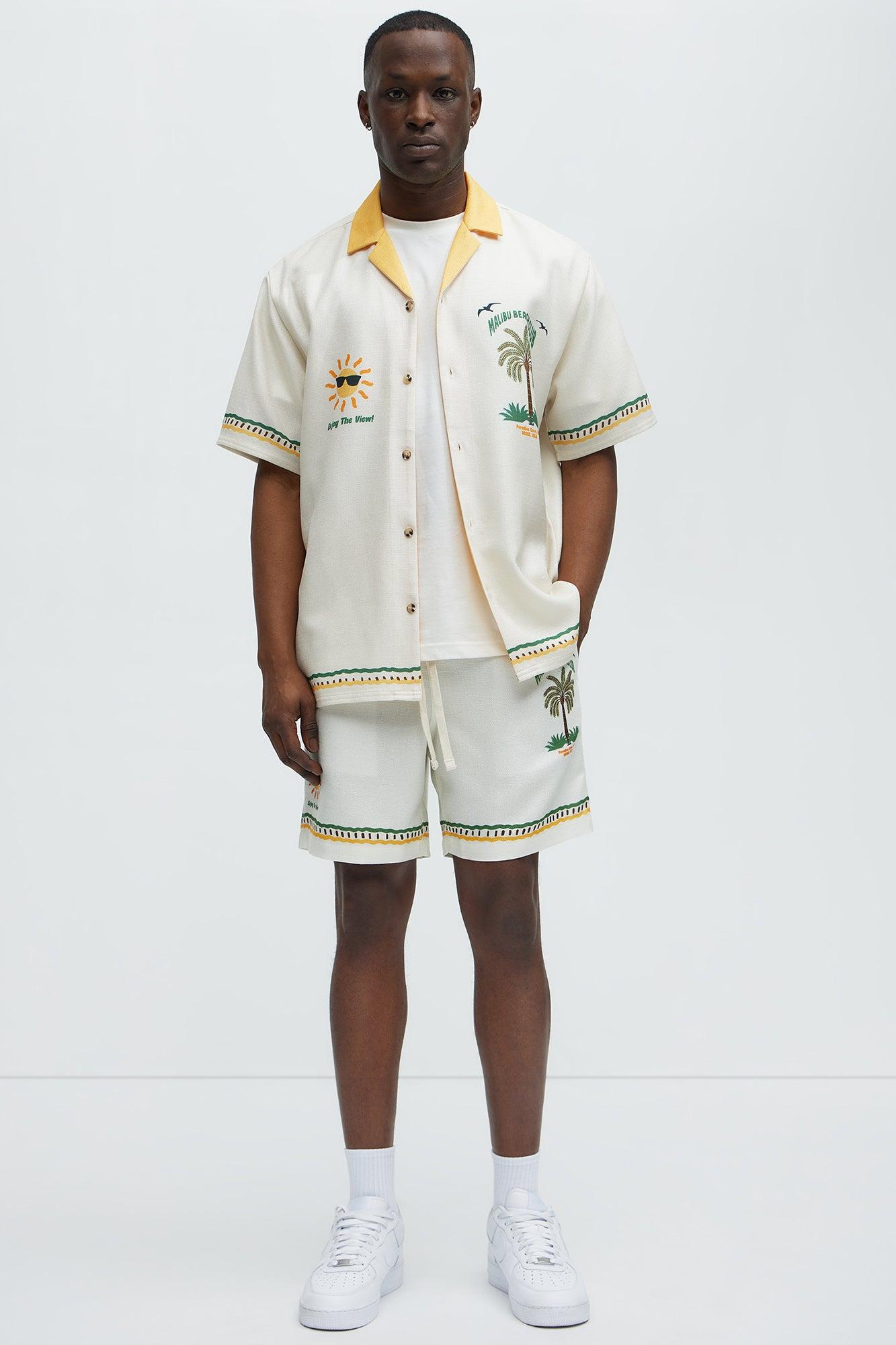 Malibu Beach Relaxed Shorts - Natural/Combo Product Image