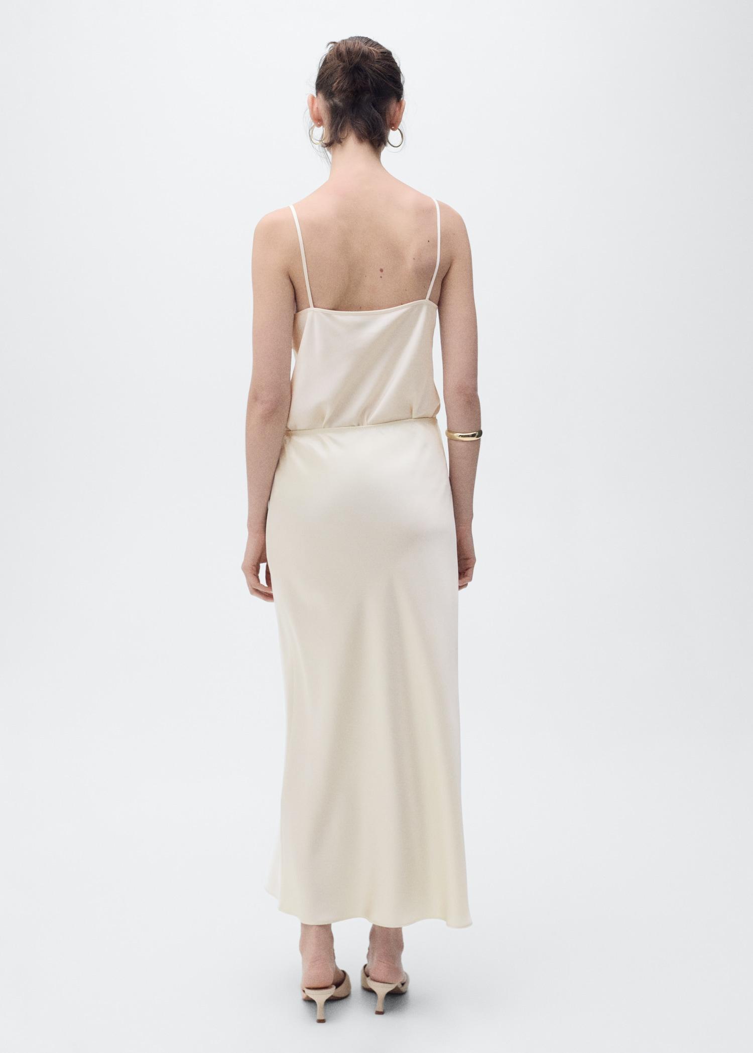 Midi satin skirt - Women | MANGO USA Product Image