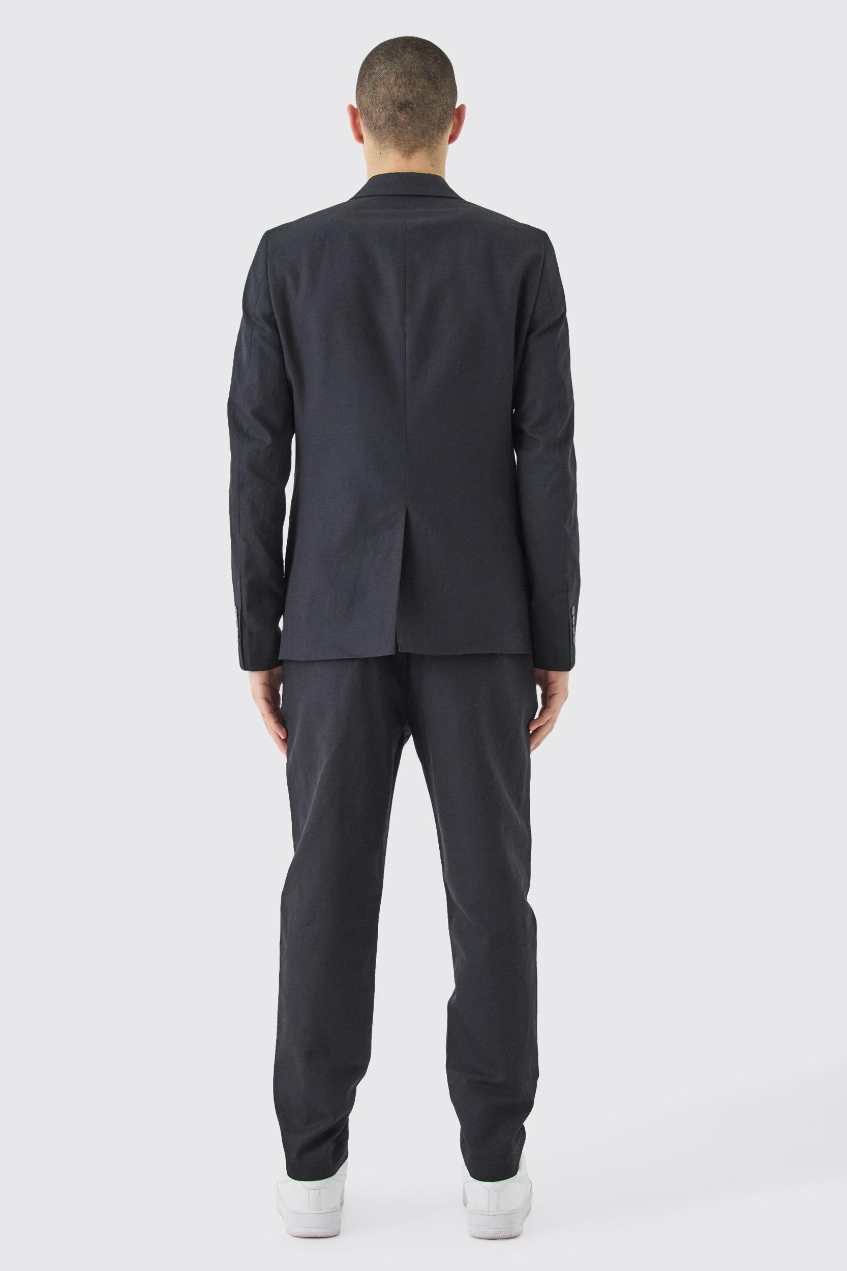 Linen Blend Tailored Pants | boohooMAN USA Product Image