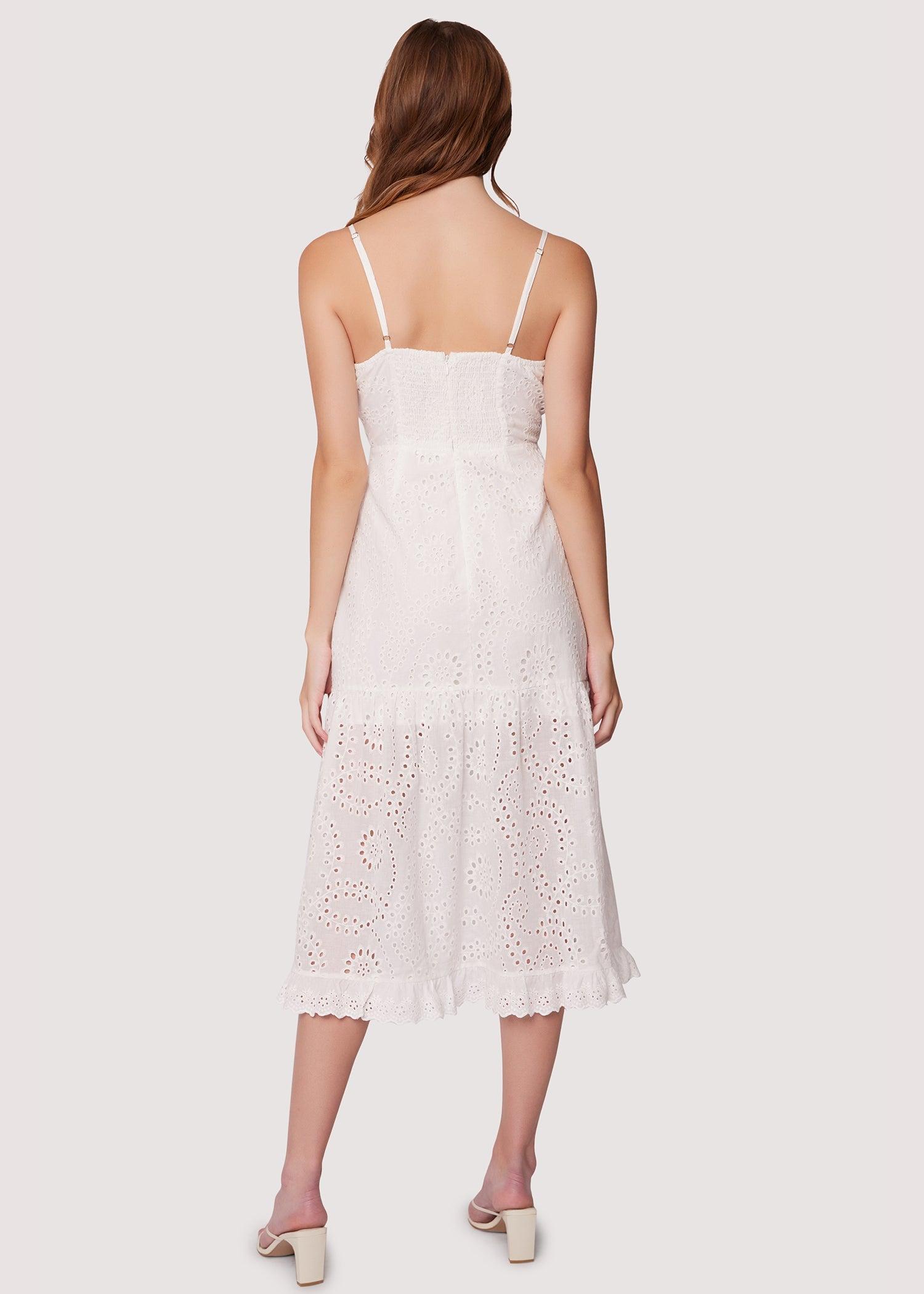 Lost + Wander | Petals of the Sky Midi Dress White FINAL SALE Product Image