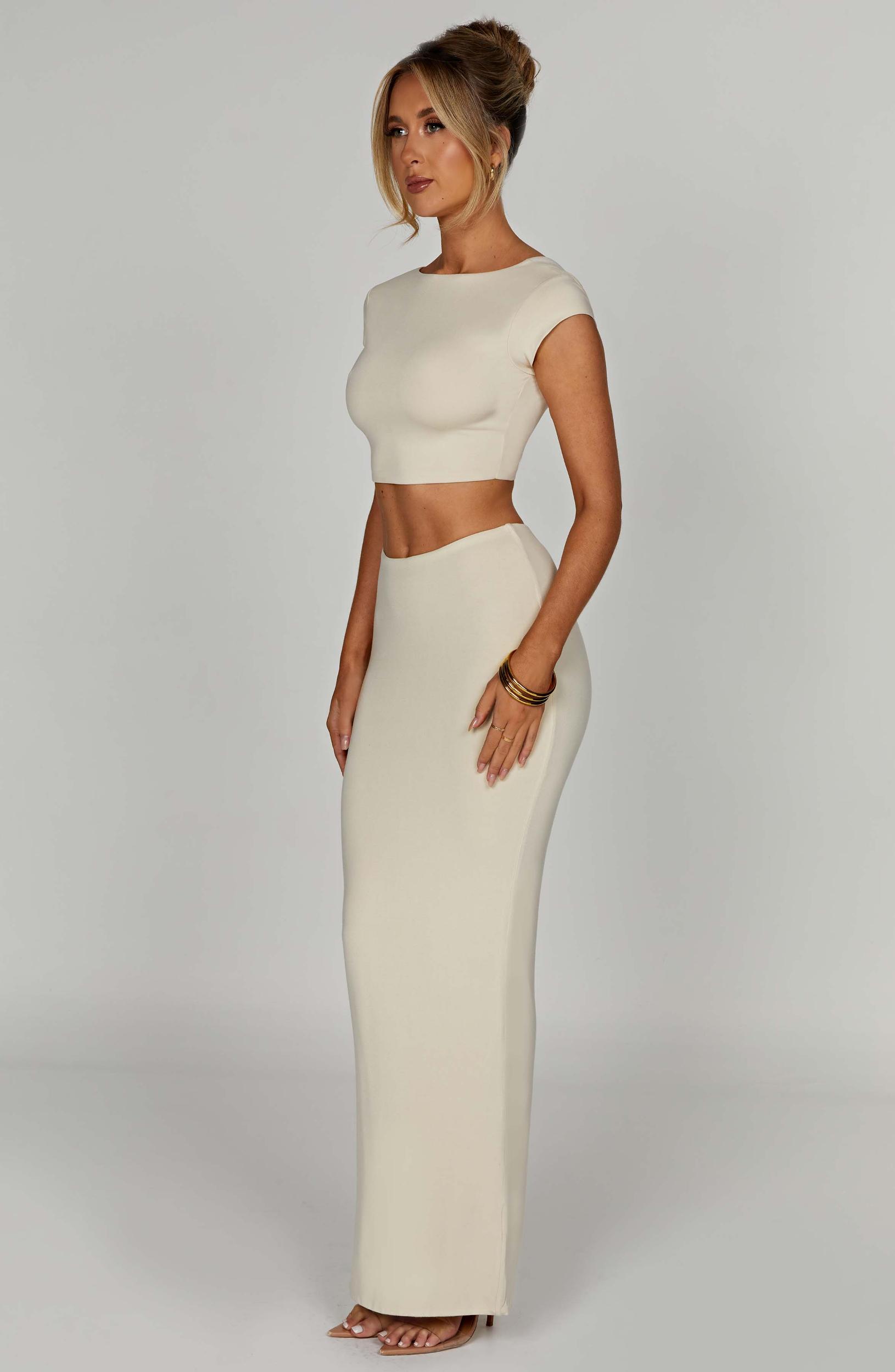 Yazmin Maxi Skirt - Cream Product Image