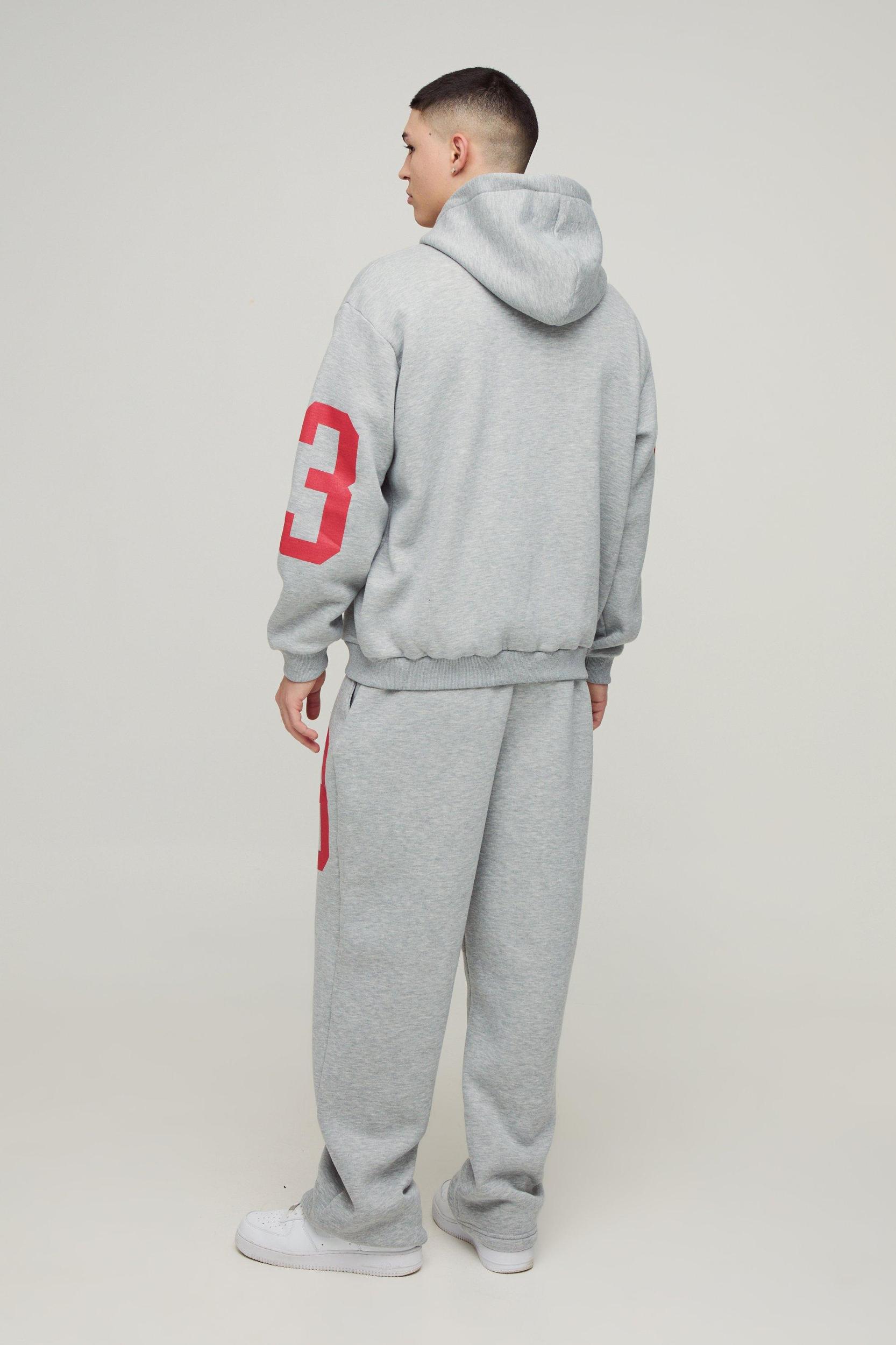 Oversized Homme 13 Zip Through Tracksuit | boohooMAN USA Product Image
