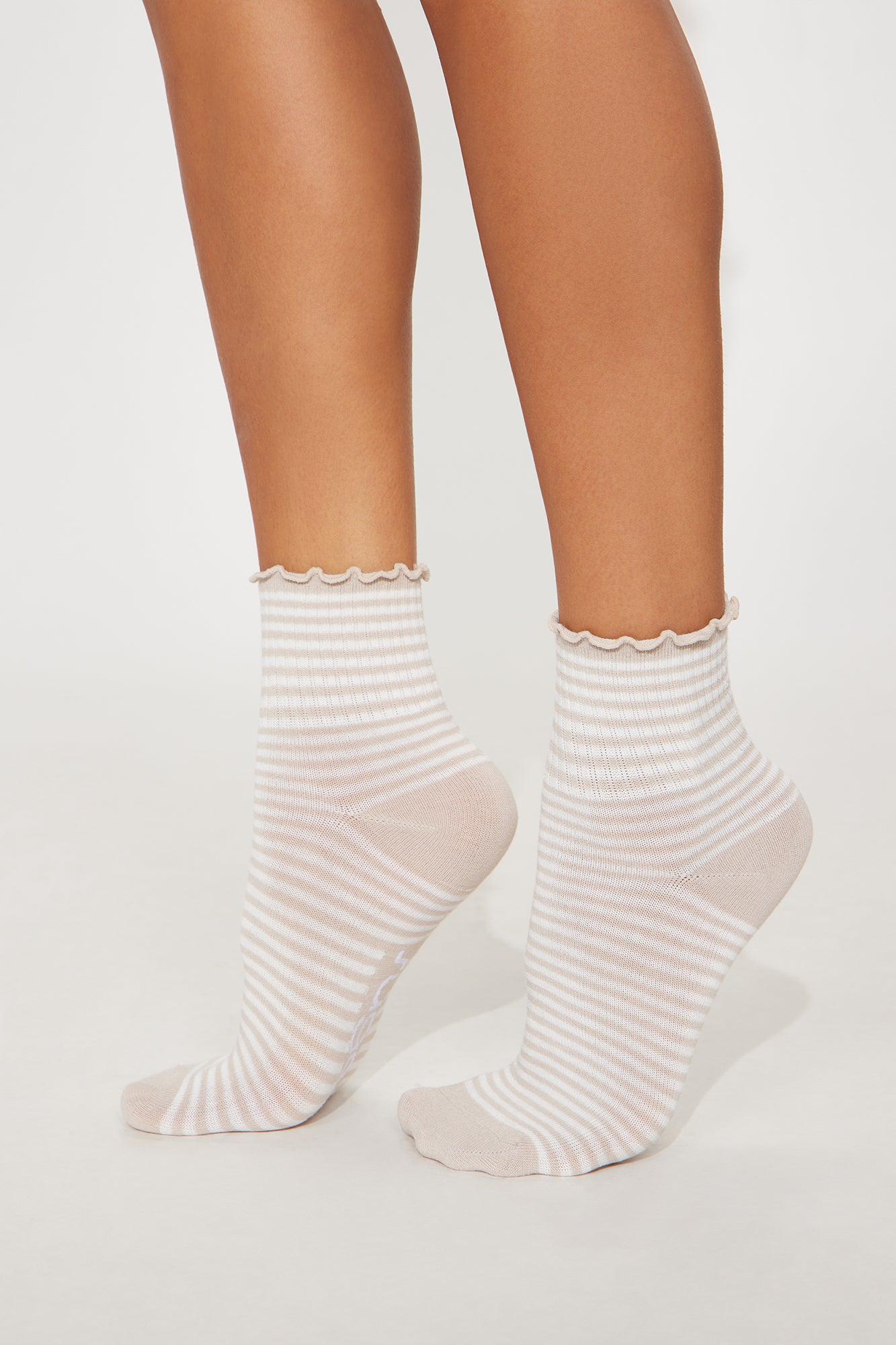 Stripes And Ruffles 6 Pack Socks - Multi Color Female Product Image
