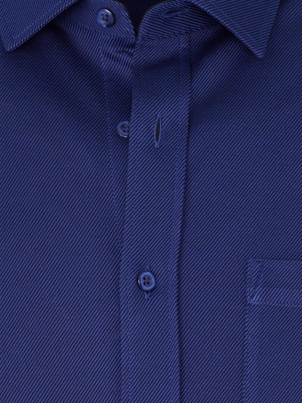Cotton Blend Button Front Polo - Blue Product Image