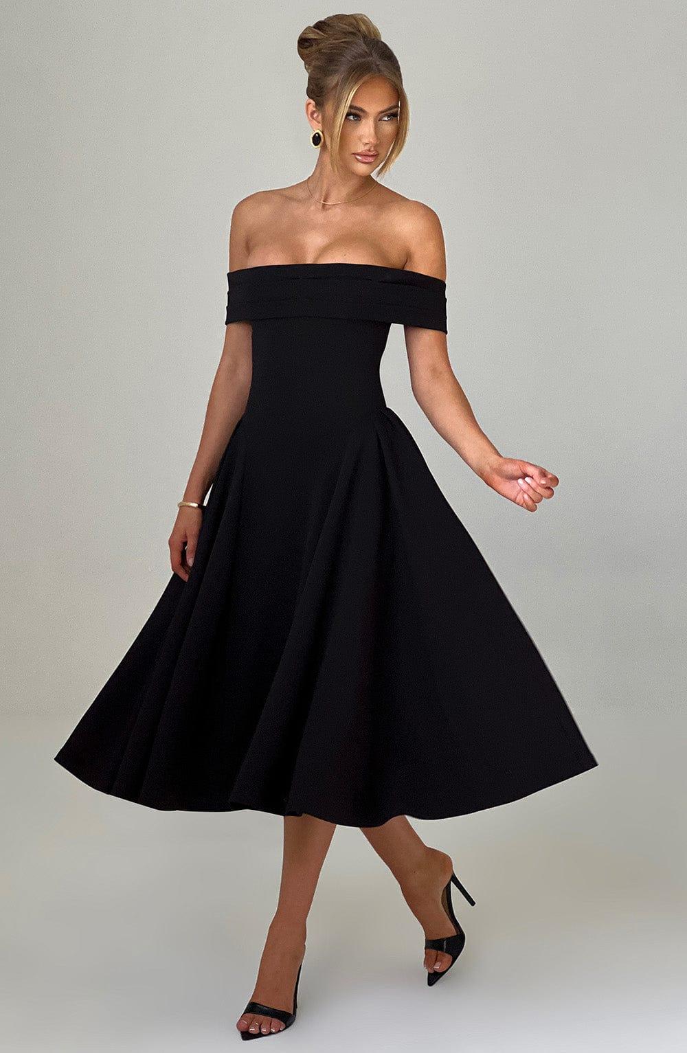 Miranda Midi Dress - Black Product Image