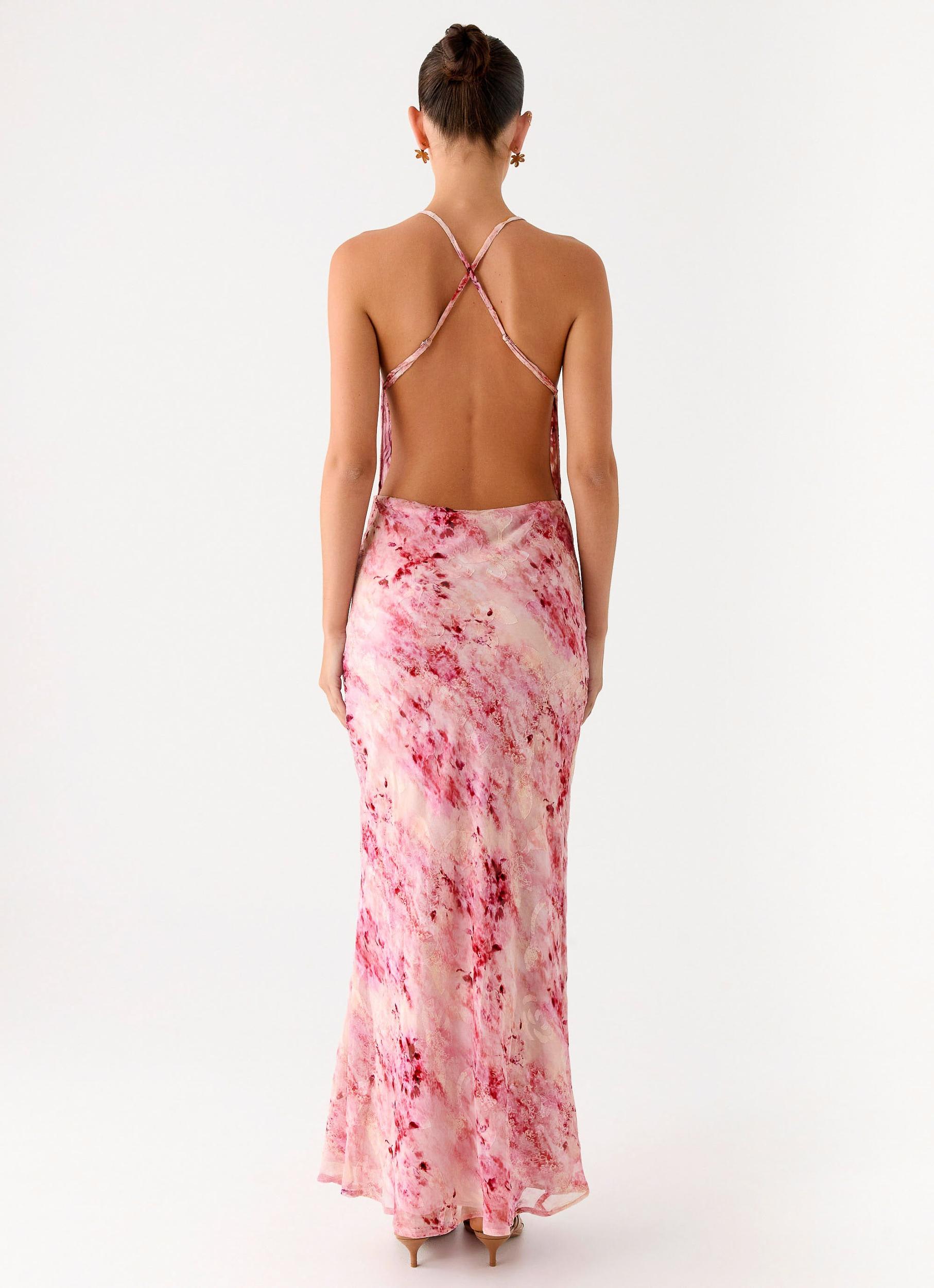 Pure Heart Cowl Maxi Dress - Pink Product Image
