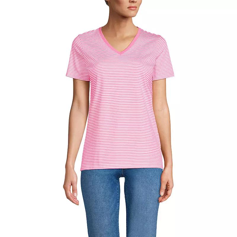Women's Lands' End Relaxed-Fit Supima Cotton V-Neck Tee,  Product Image