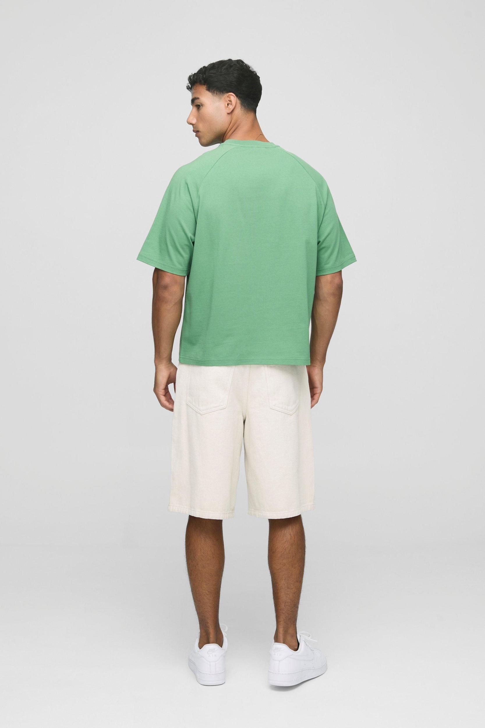 Oversized Boxy MAN Embroidered T-Shirt | boohooMAN USA Product Image