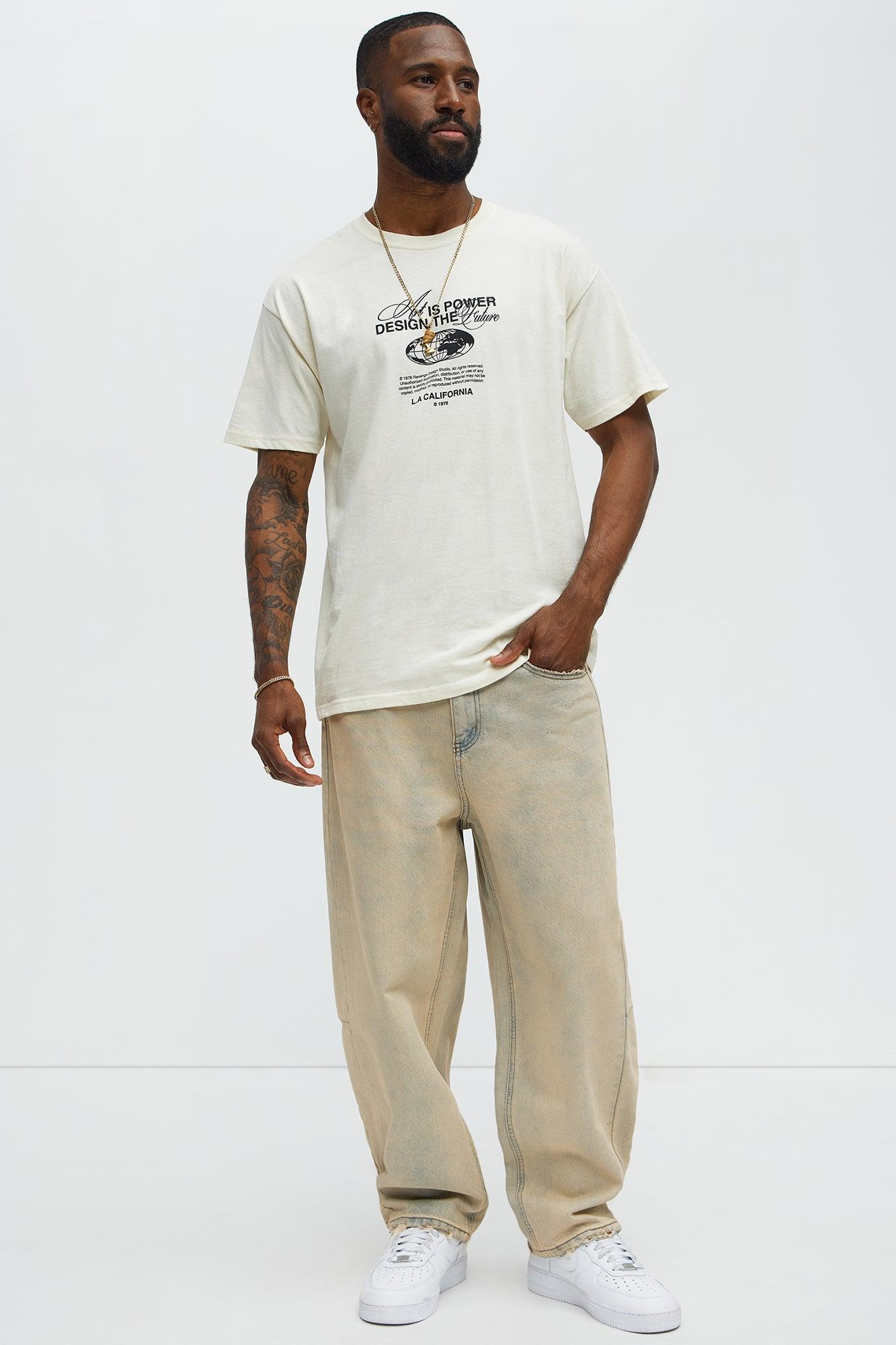 Art Is Powerful Short Sleeve Tee - Natural Male Product Image