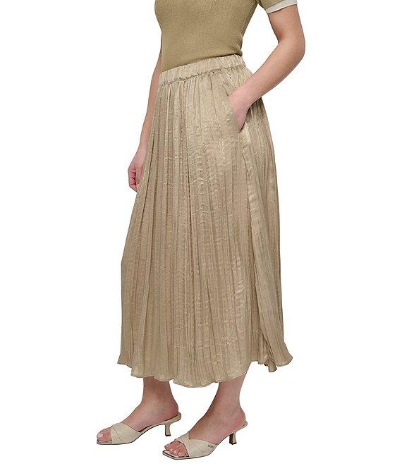DKNY by Donna Karan Crushed Crease Midi Skirt Product Image