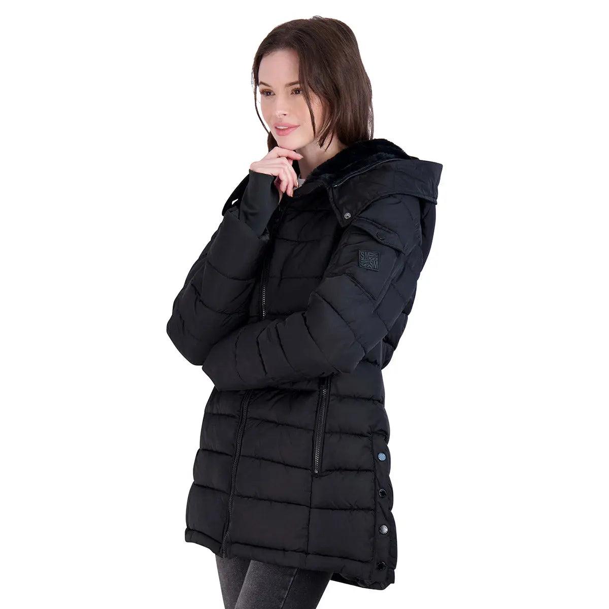 Steve Madden Women's Jacket with Fur Lined Hood Female Product Image