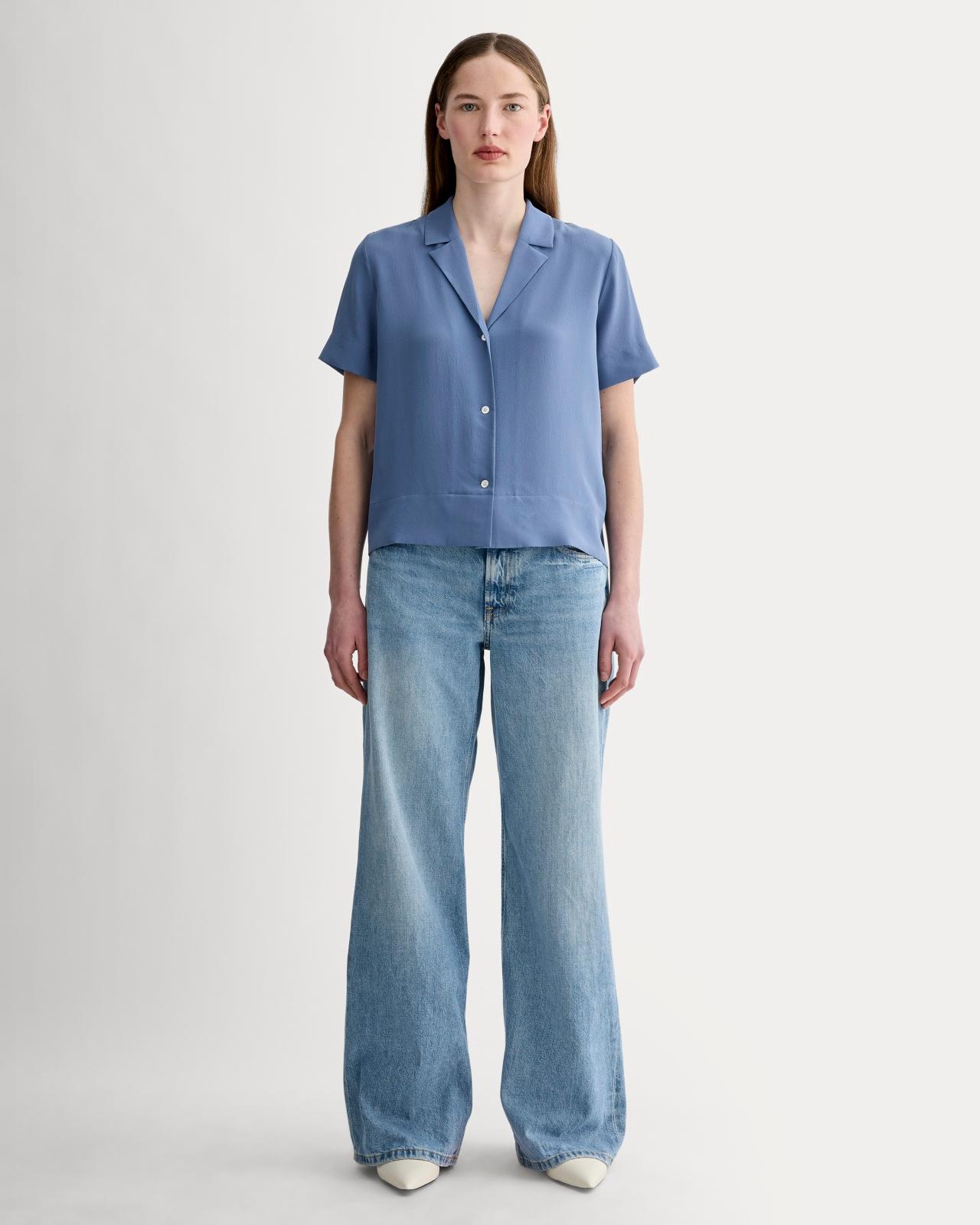 Womens Notch Shirt in Washable Silk by Everlane Product Image