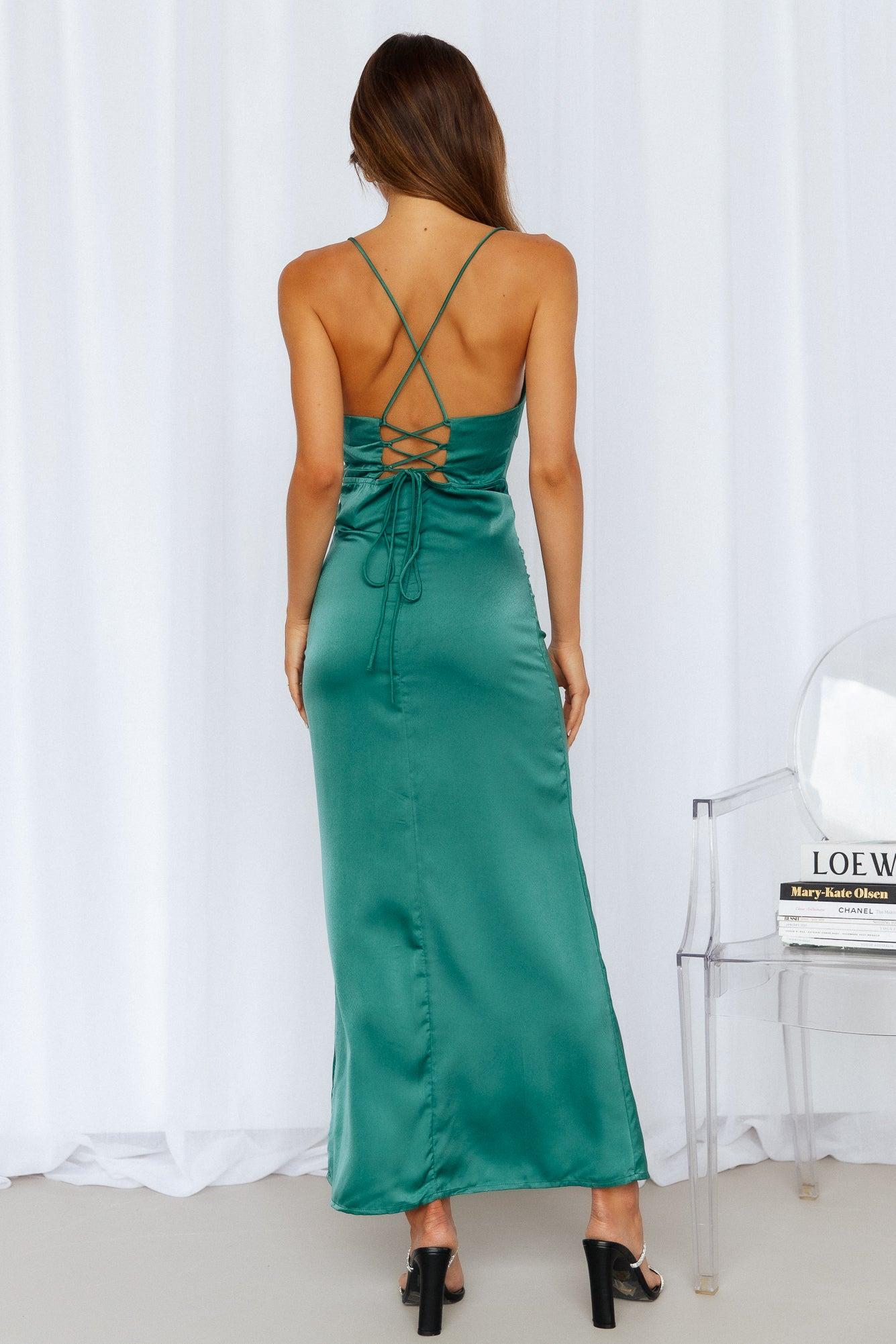 Golden Thoughts Maxi Dress Green Product Image