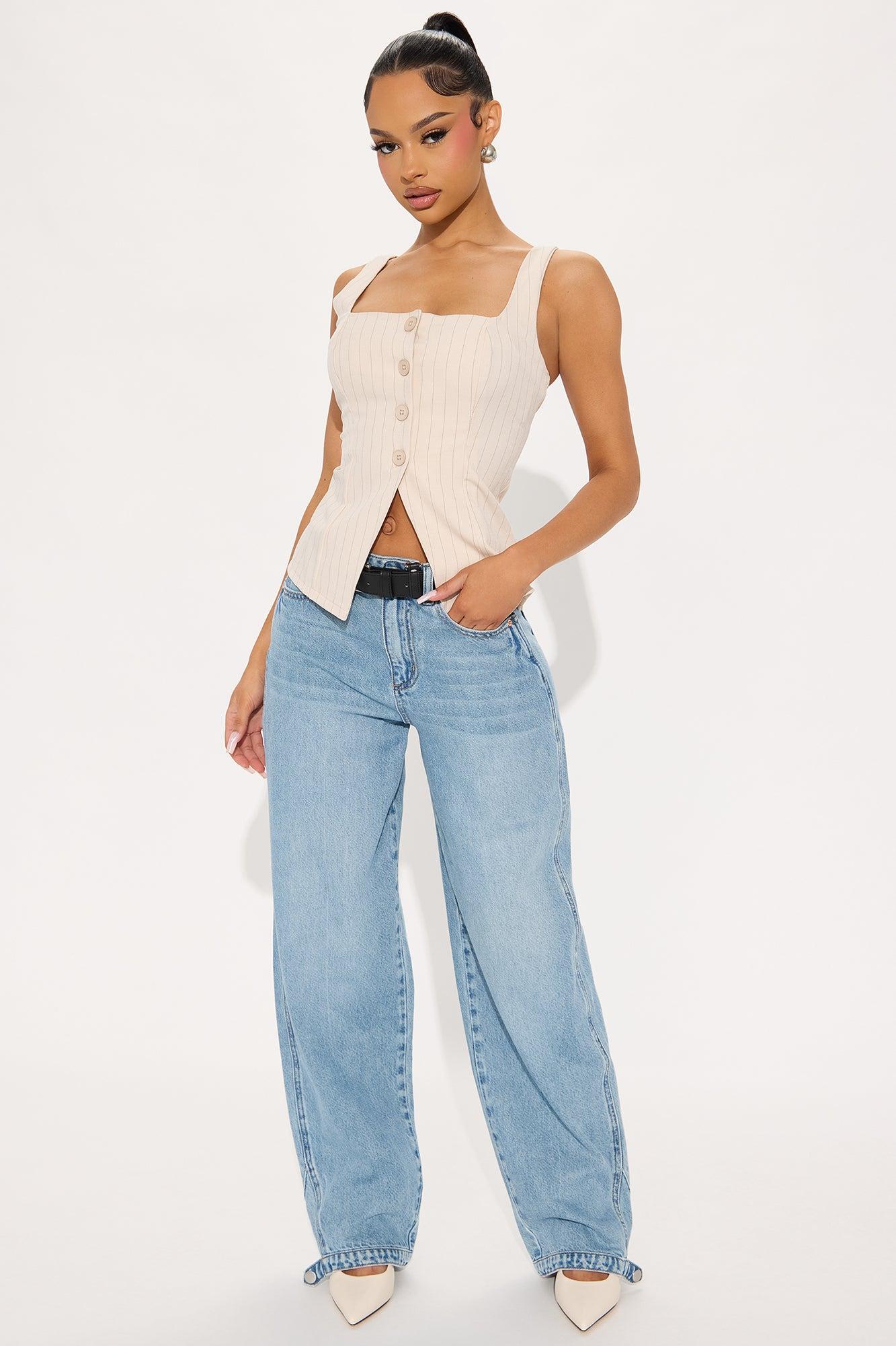 Niya Non Stretch Taper Leg Jeans - Vintage Wash Female Product Image
