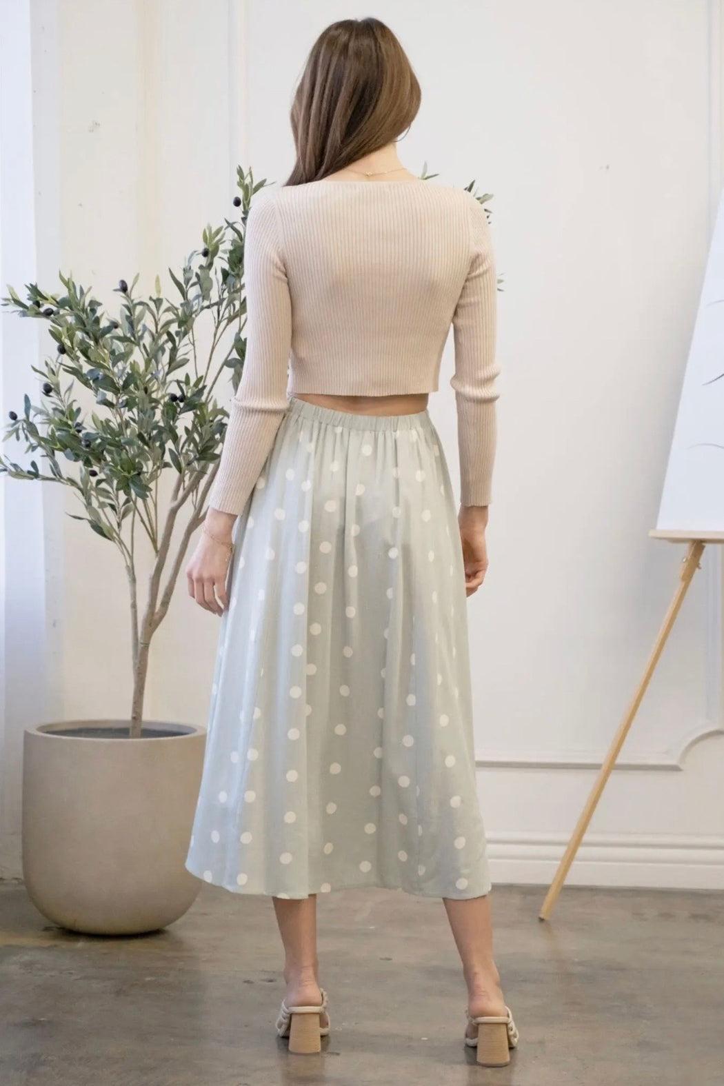 Polka Dot Midi Skirt Product Image