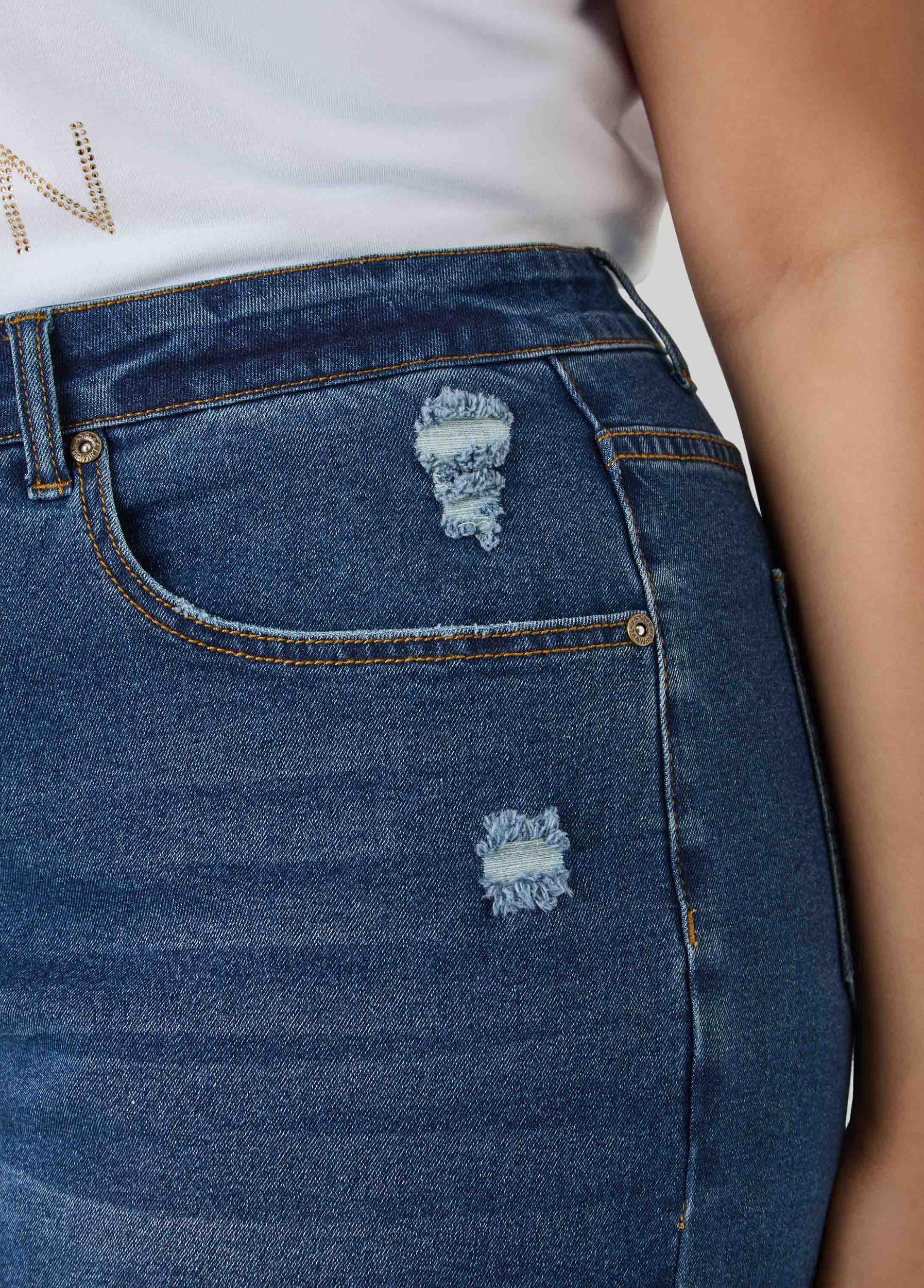Fearless Distressed Denim Shorts Product Image