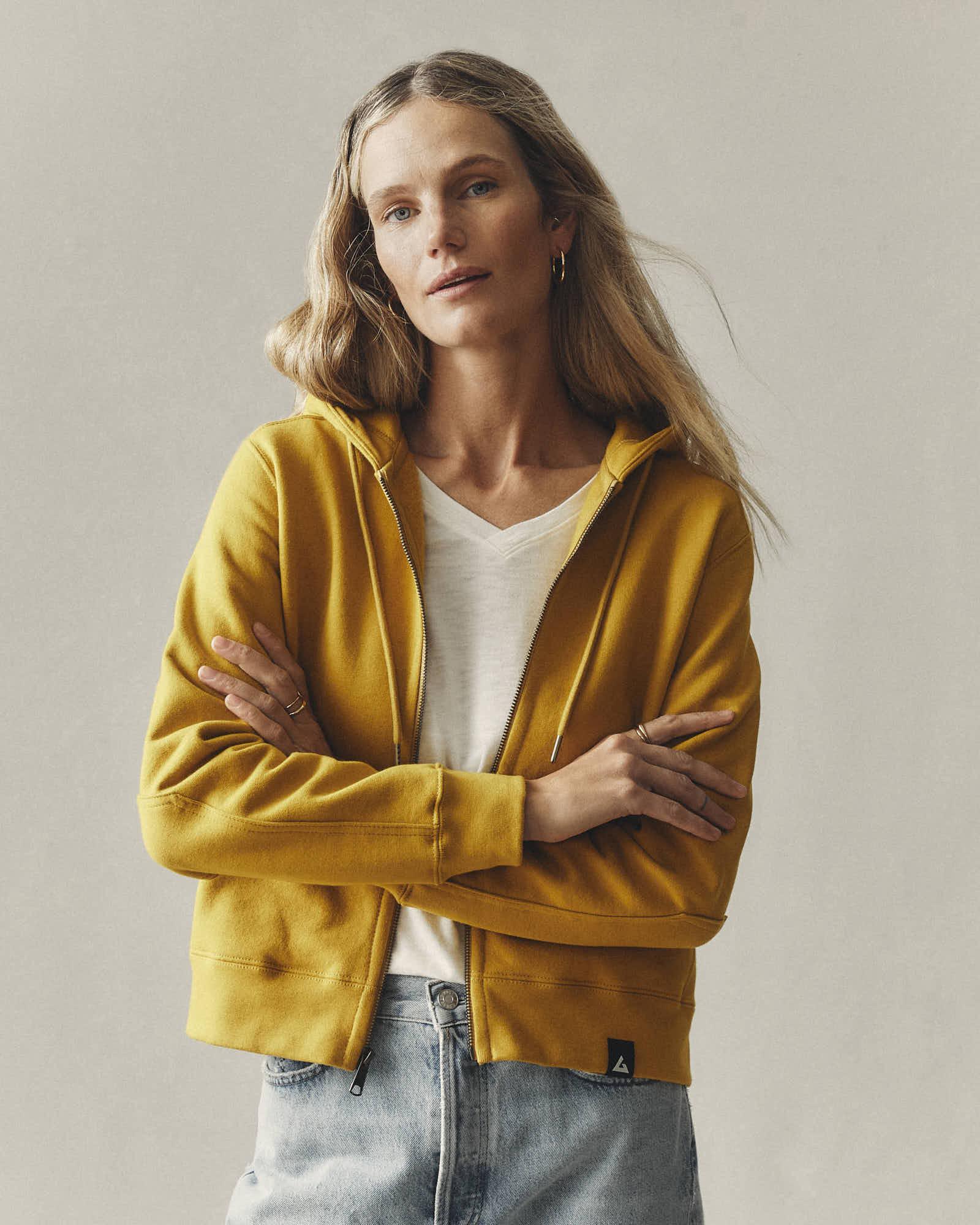 Women's Relaxed Classic Full Zip - Golden Palm Product Image