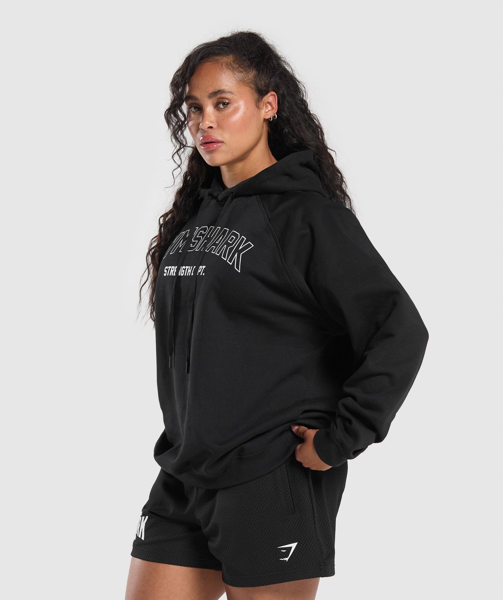 Gymshark Strength Department Oversized Hoodie - Black Female Product Image