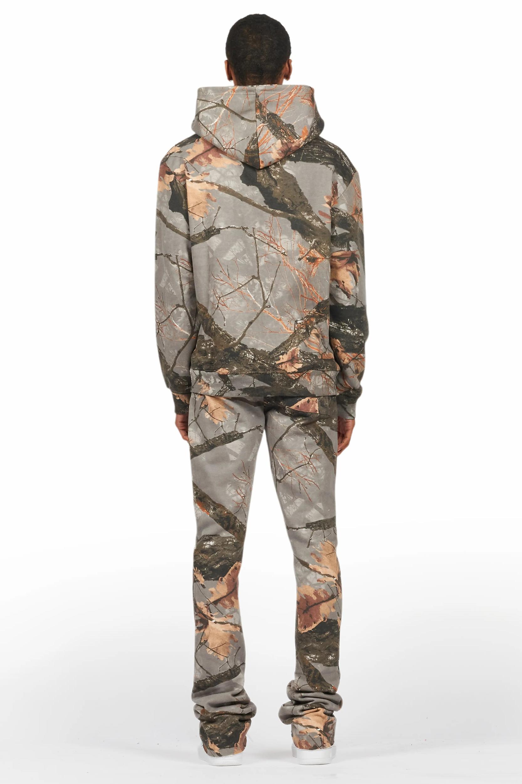 Tabby Beige Graphic Stacked Flare Track Set Male Product Image