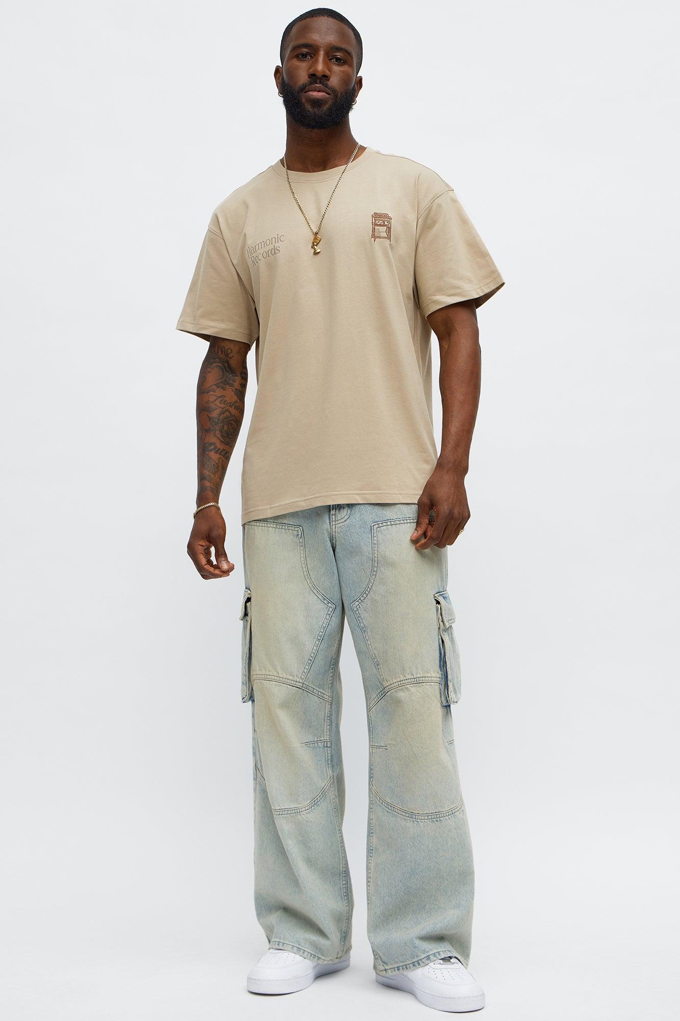 Harmonic Records Short Sleeve Tee - Sand Male Product Image