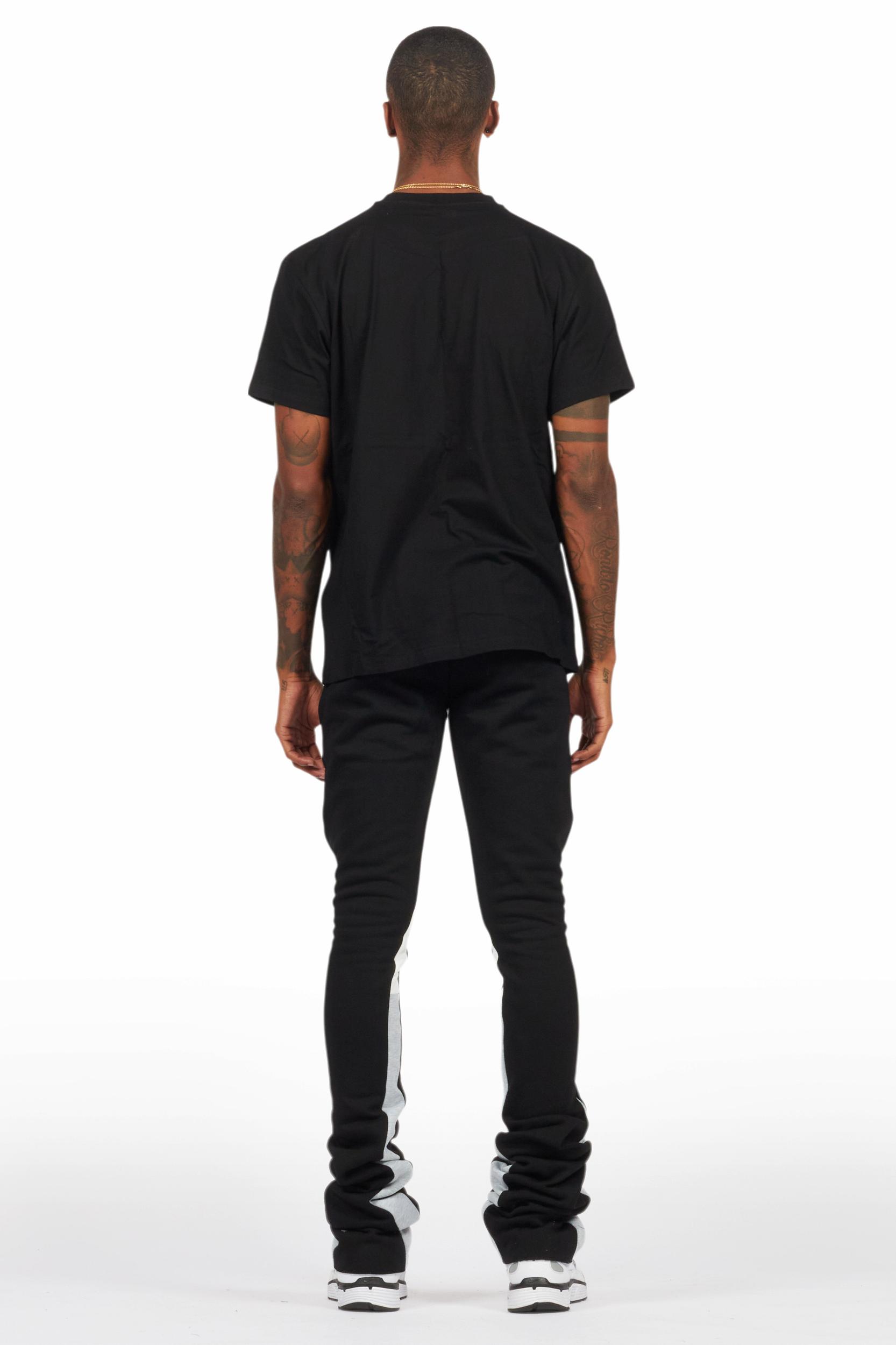 Mallor Black T-Shirt/Stacked Track Set Male Product Image