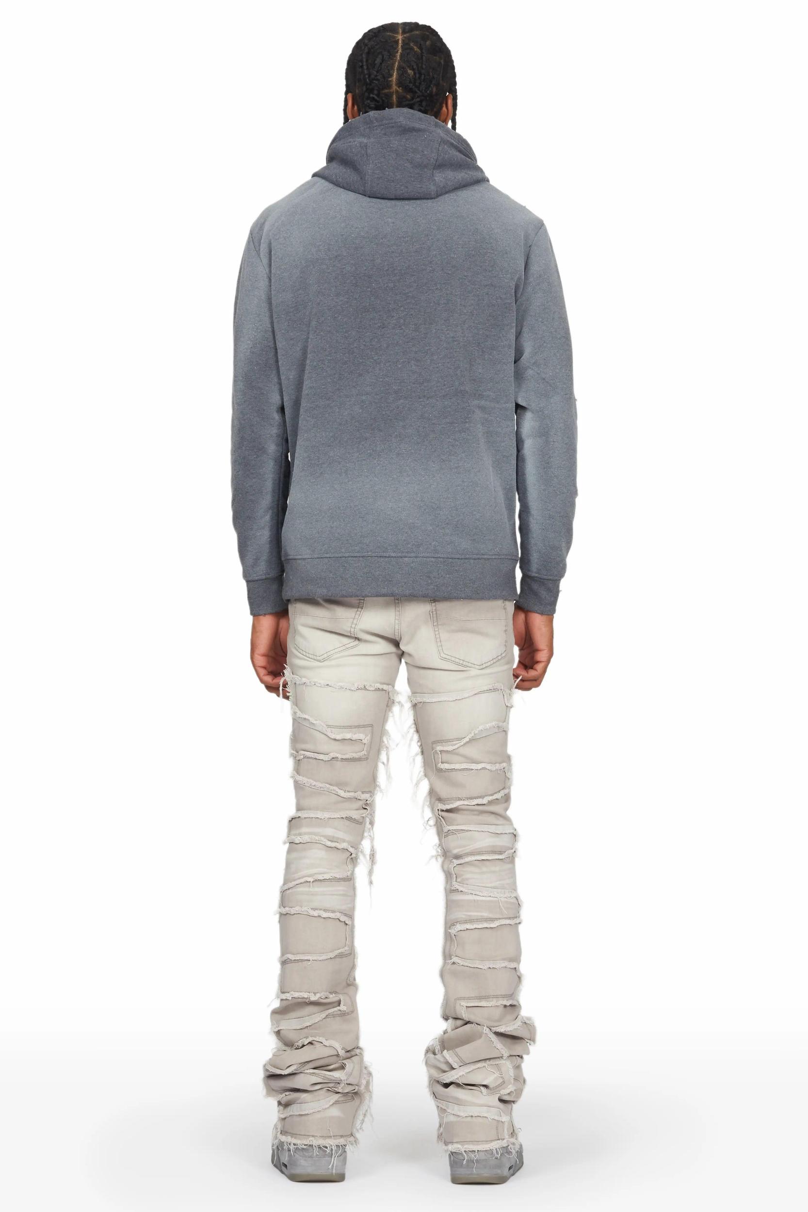 Hallie Grey Wash Super Stacked Flare Jean Male Product Image