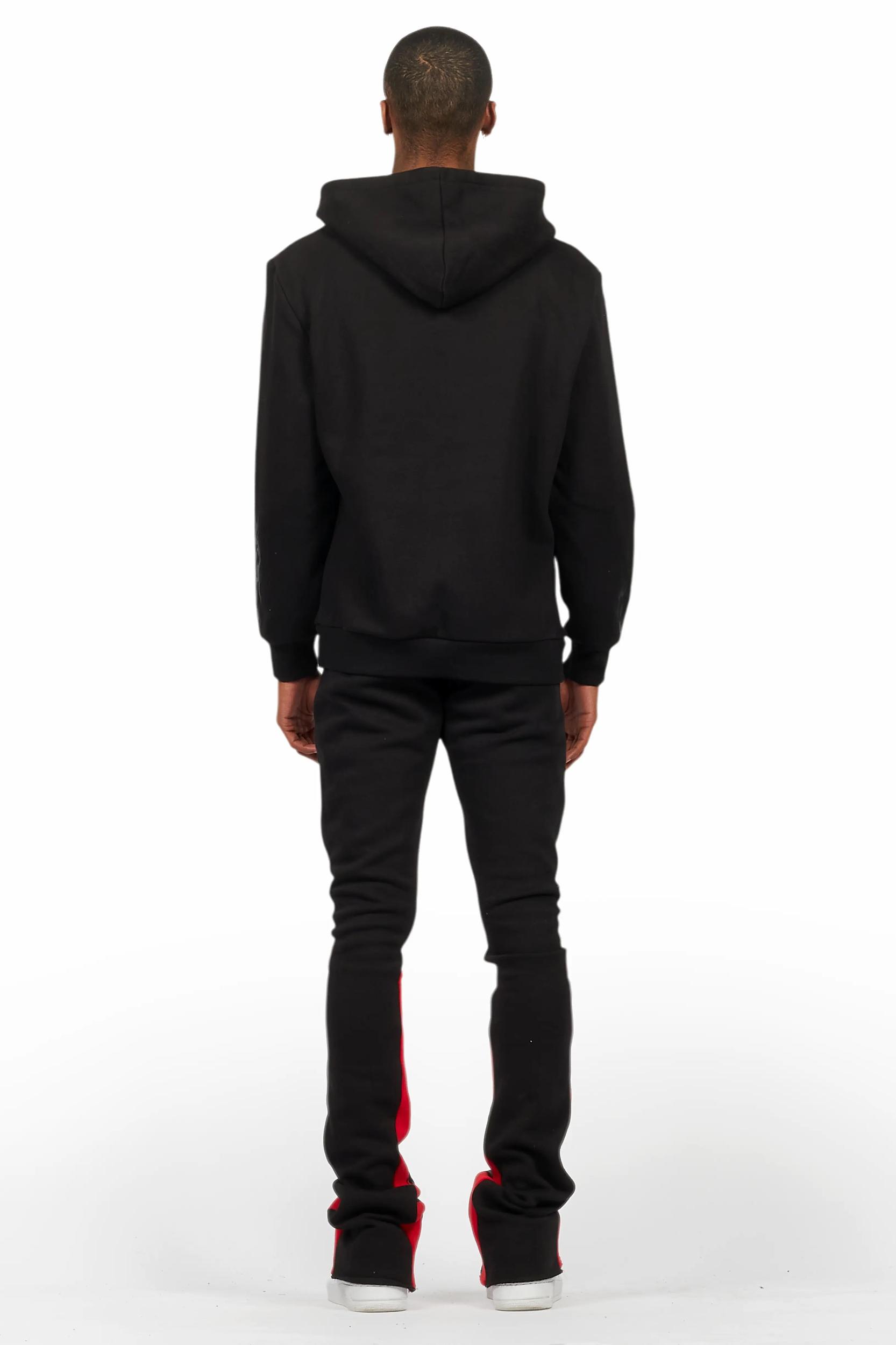 Bubble Black/Black Stacked Flare Hoodie Track Set Male Product Image