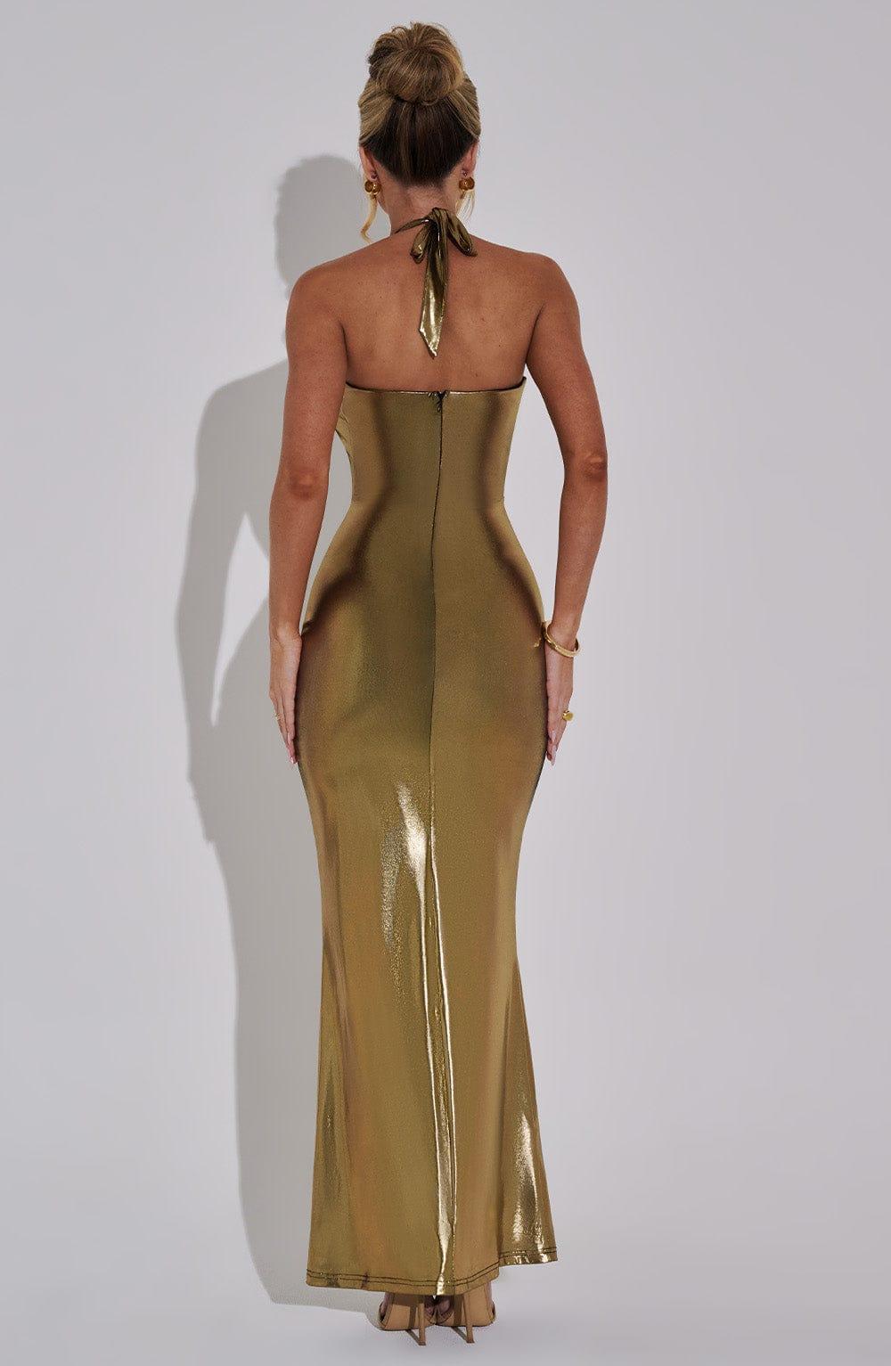 Chrishelle Maxi Dress - Gold Product Image