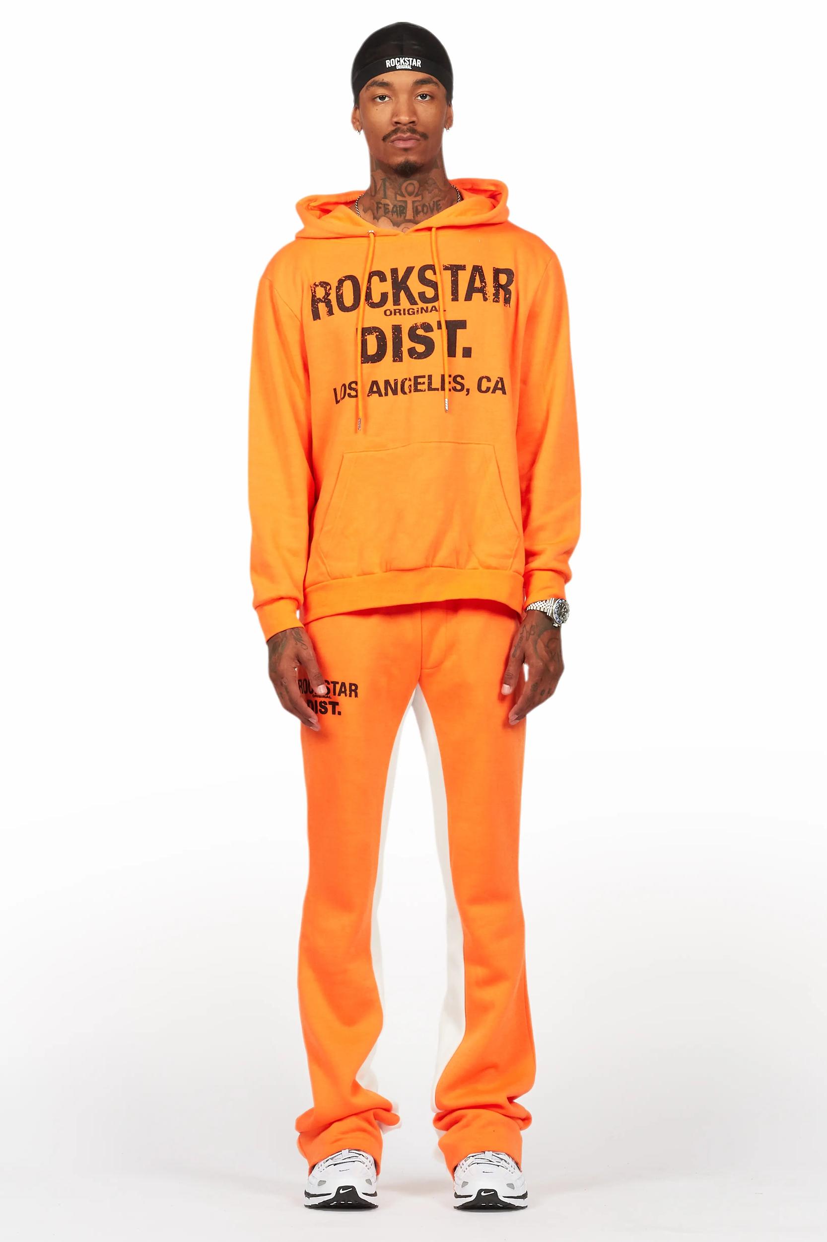 Lake Orange Hoodie/Baggy Track Pant Set Male Product Image